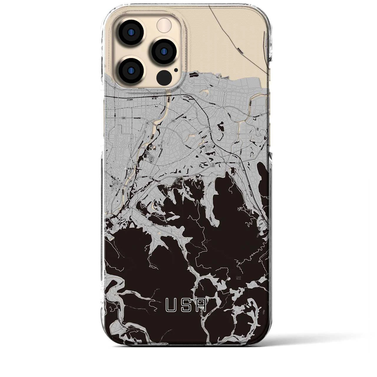 【宇佐(大分県)】地図柄iPhoneケース(クリアタイプ)