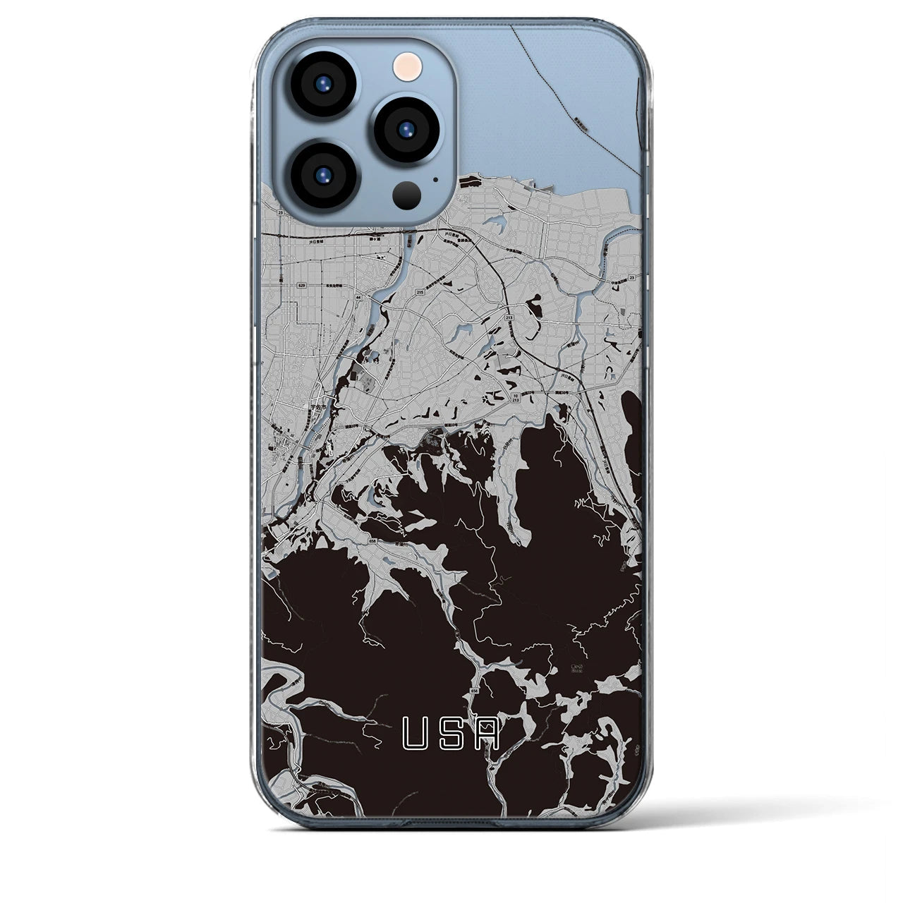 【宇佐(大分県)】地図柄iPhoneケース(クリアタイプ)