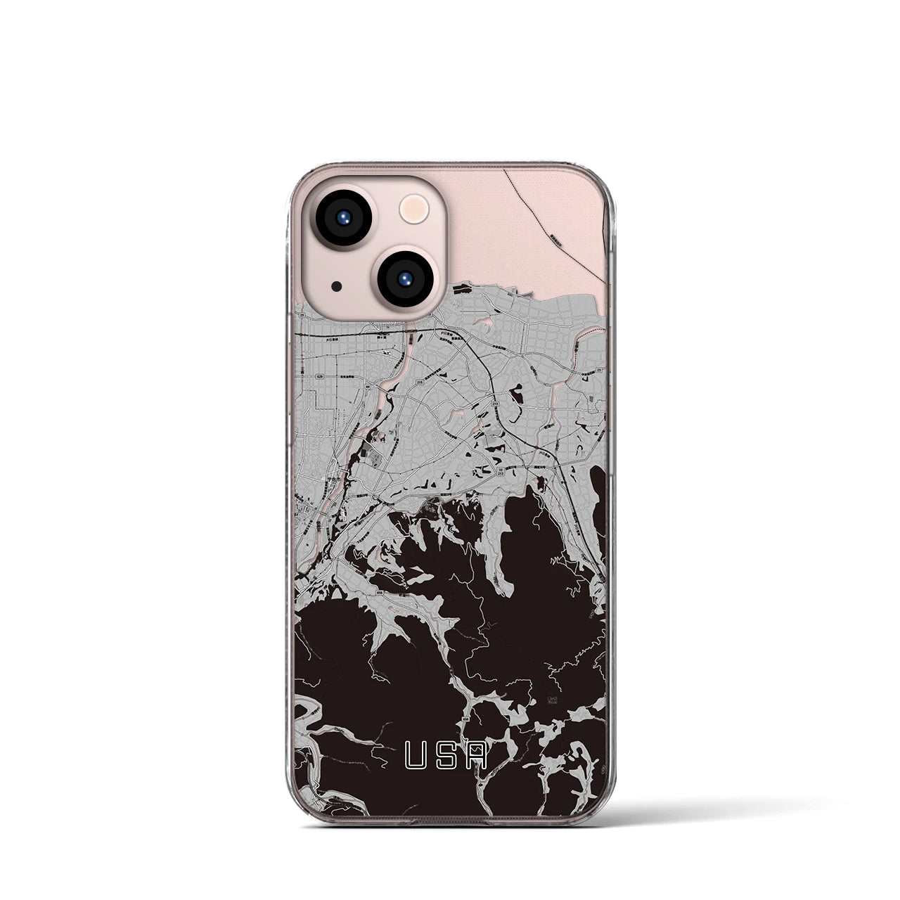 【宇佐(大分県)】地図柄iPhoneケース(クリアタイプ)