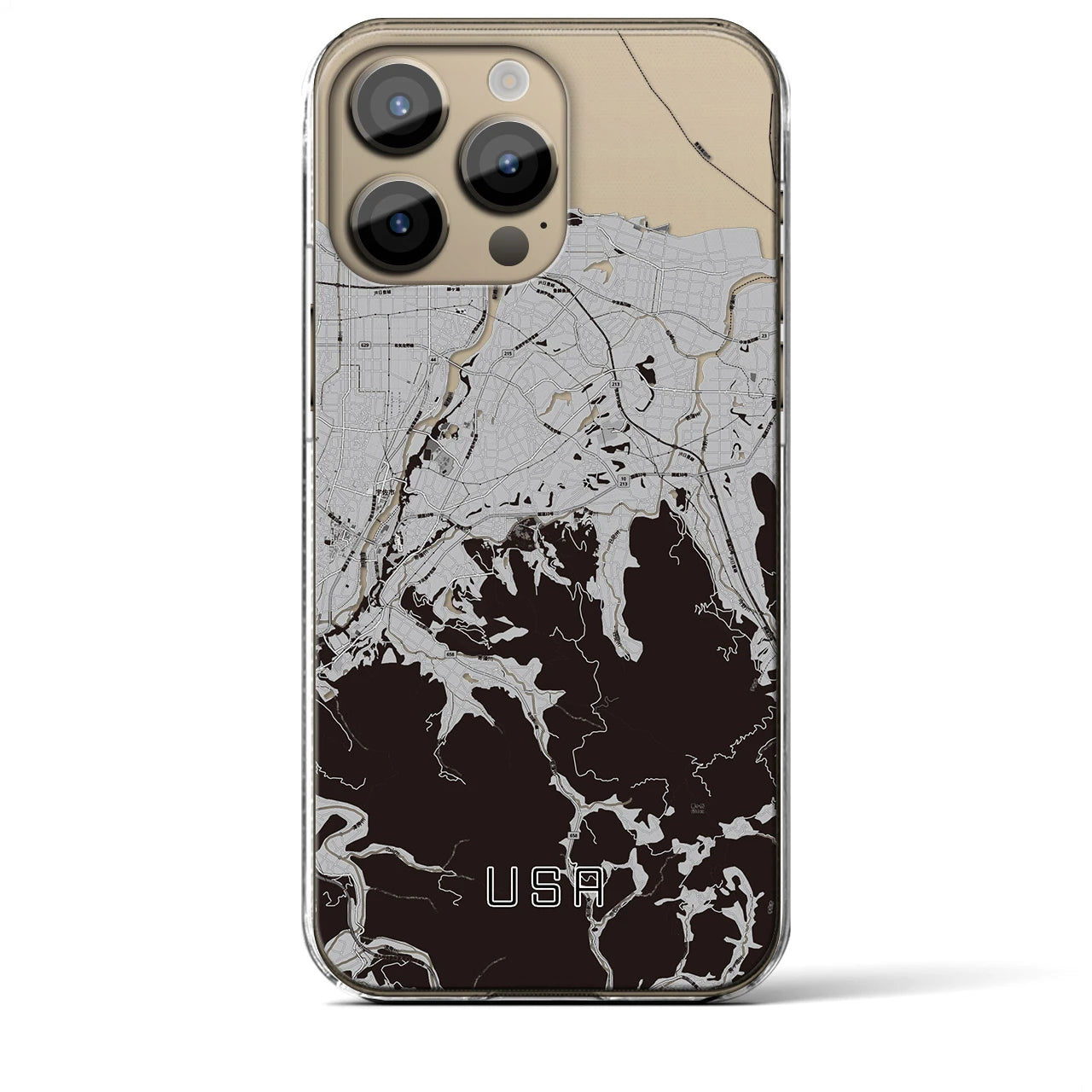 【宇佐(大分県)】地図柄iPhoneケース(クリアタイプ)