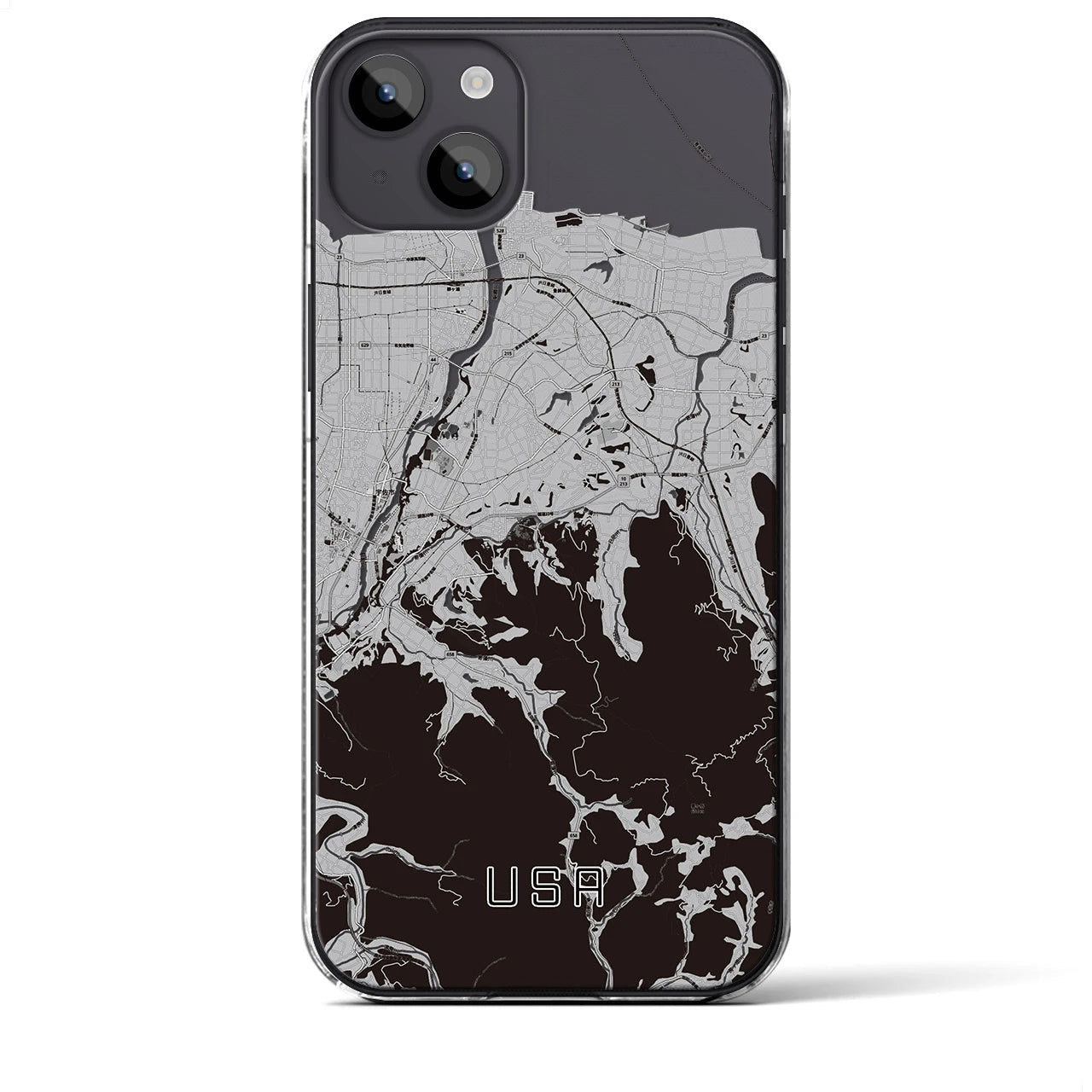 【宇佐(大分県)】地図柄iPhoneケース(クリアタイプ)