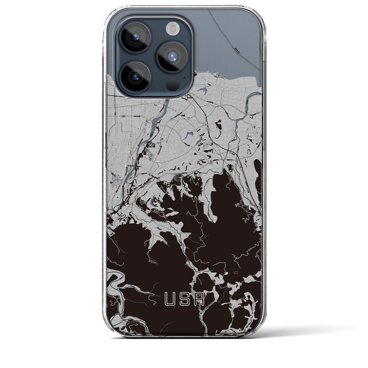 【宇佐(大分県)】地図柄iPhoneケース(クリアタイプ)