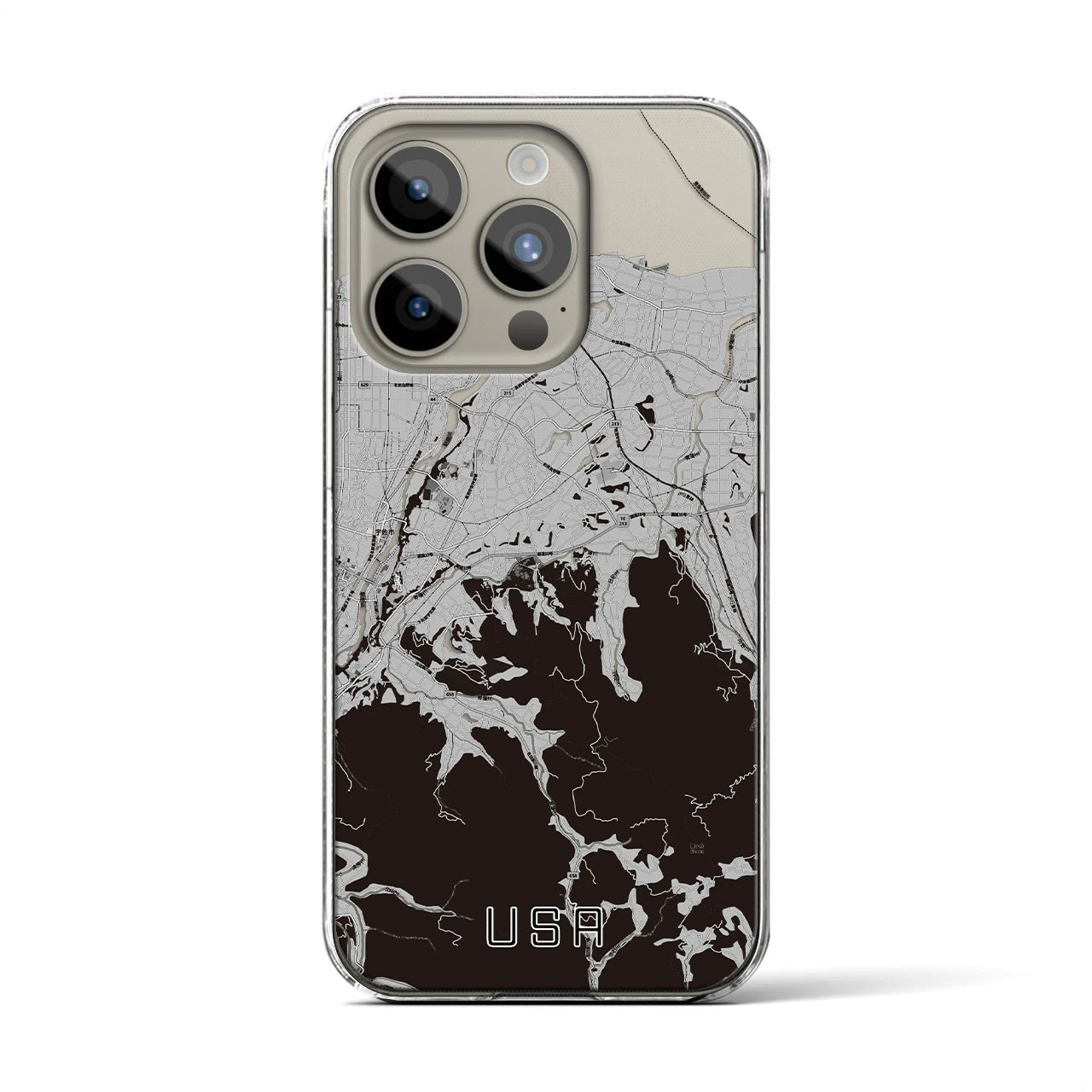 【宇佐(大分県)】地図柄iPhoneケース(クリアタイプ)