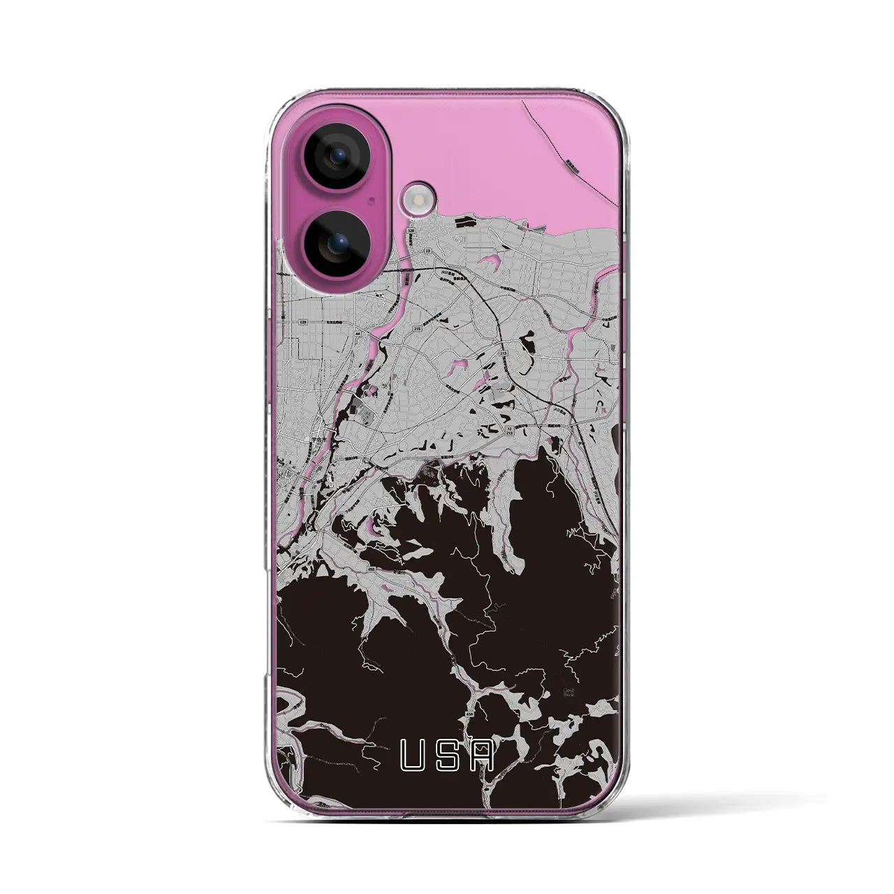 【宇佐(大分県)】地図柄iPhoneケース(クリアタイプ)