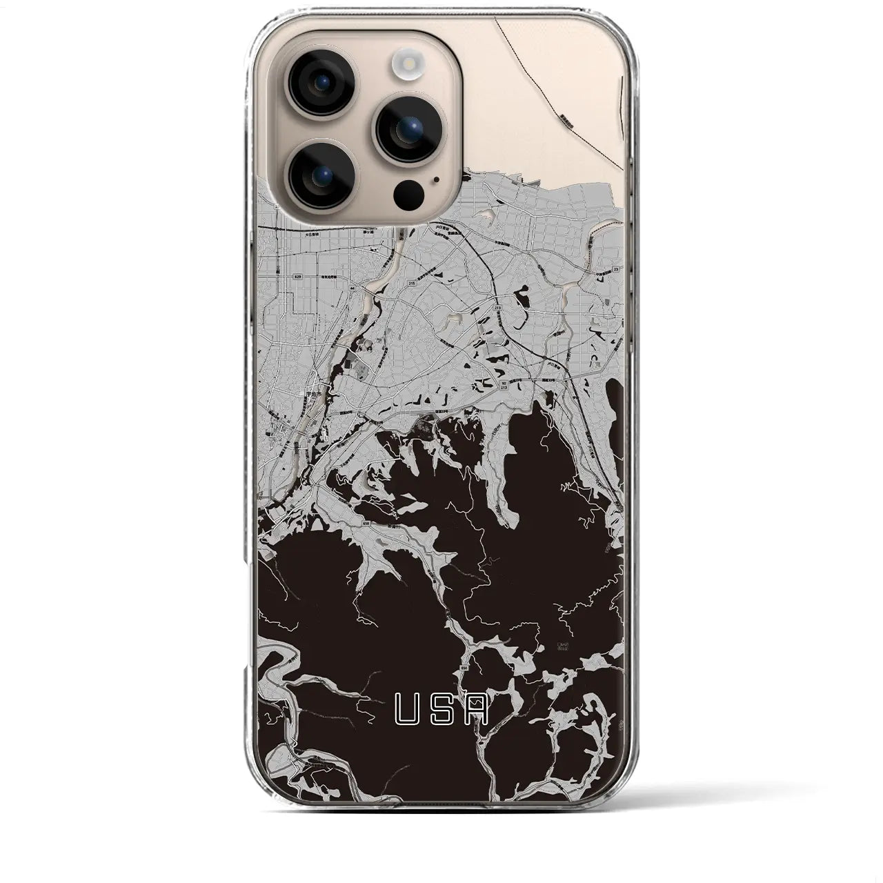 【宇佐(大分県)】地図柄iPhoneケース(クリアタイプ)