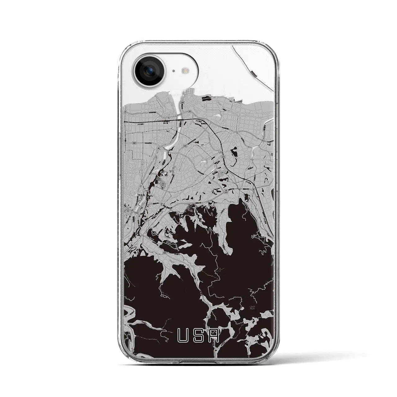 【宇佐(大分県)】地図柄iPhoneケース(クリアタイプ)