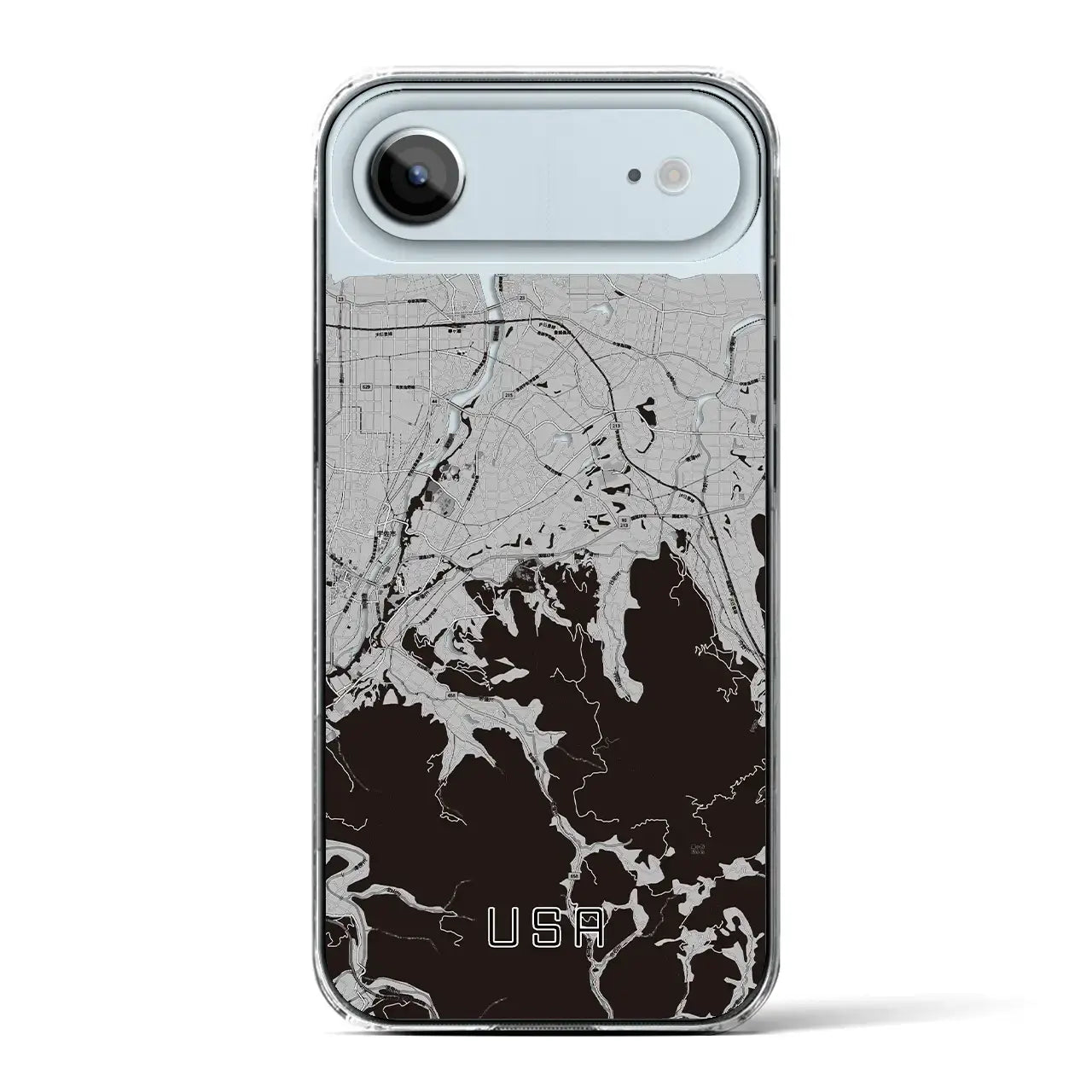 【宇佐(大分県)】地図柄iPhoneケース(クリアタイプ)