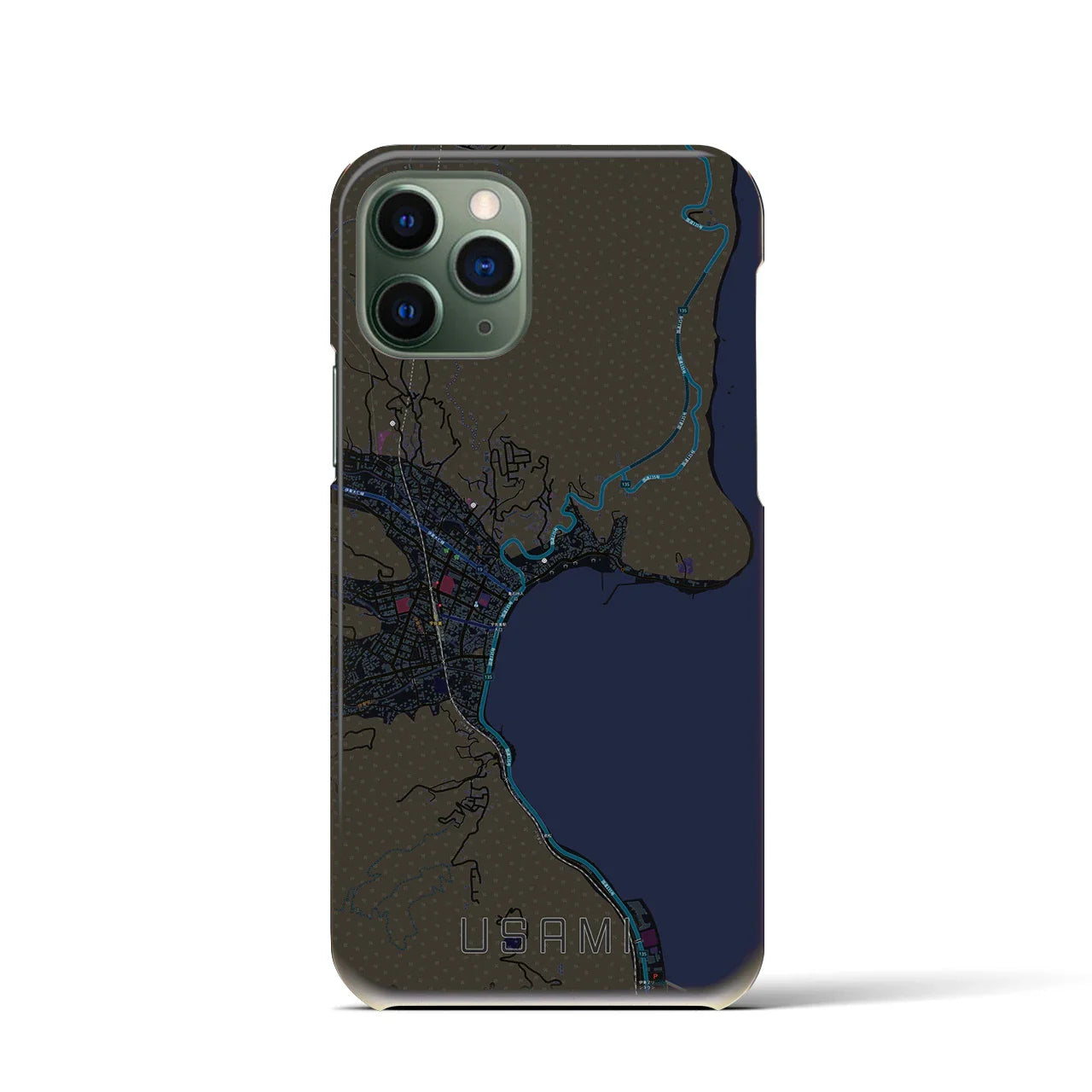【宇佐美(静岡県)】地図柄iPhoneケース(バックカバータイプ)