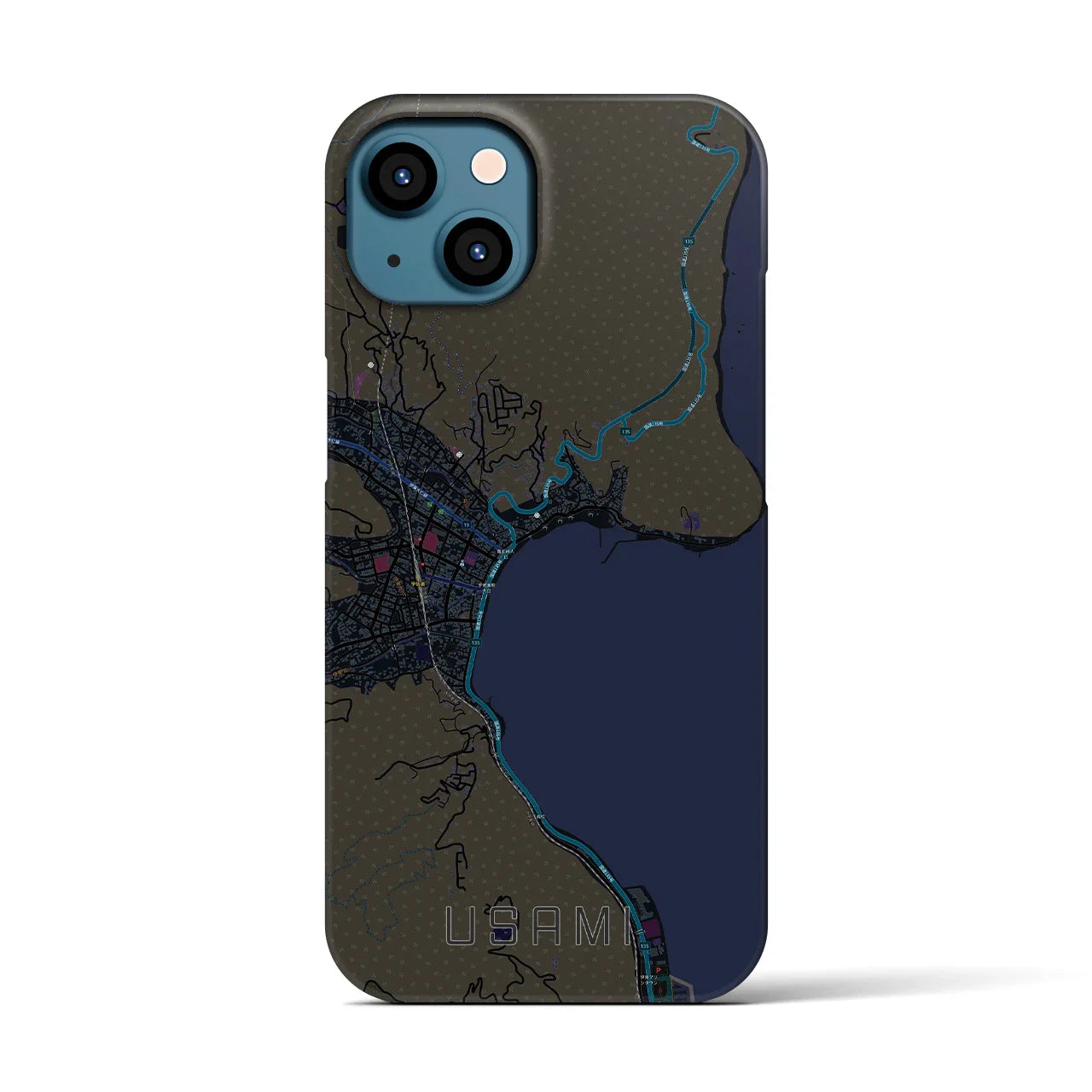 【宇佐美(静岡県)】地図柄iPhoneケース(バックカバータイプ)