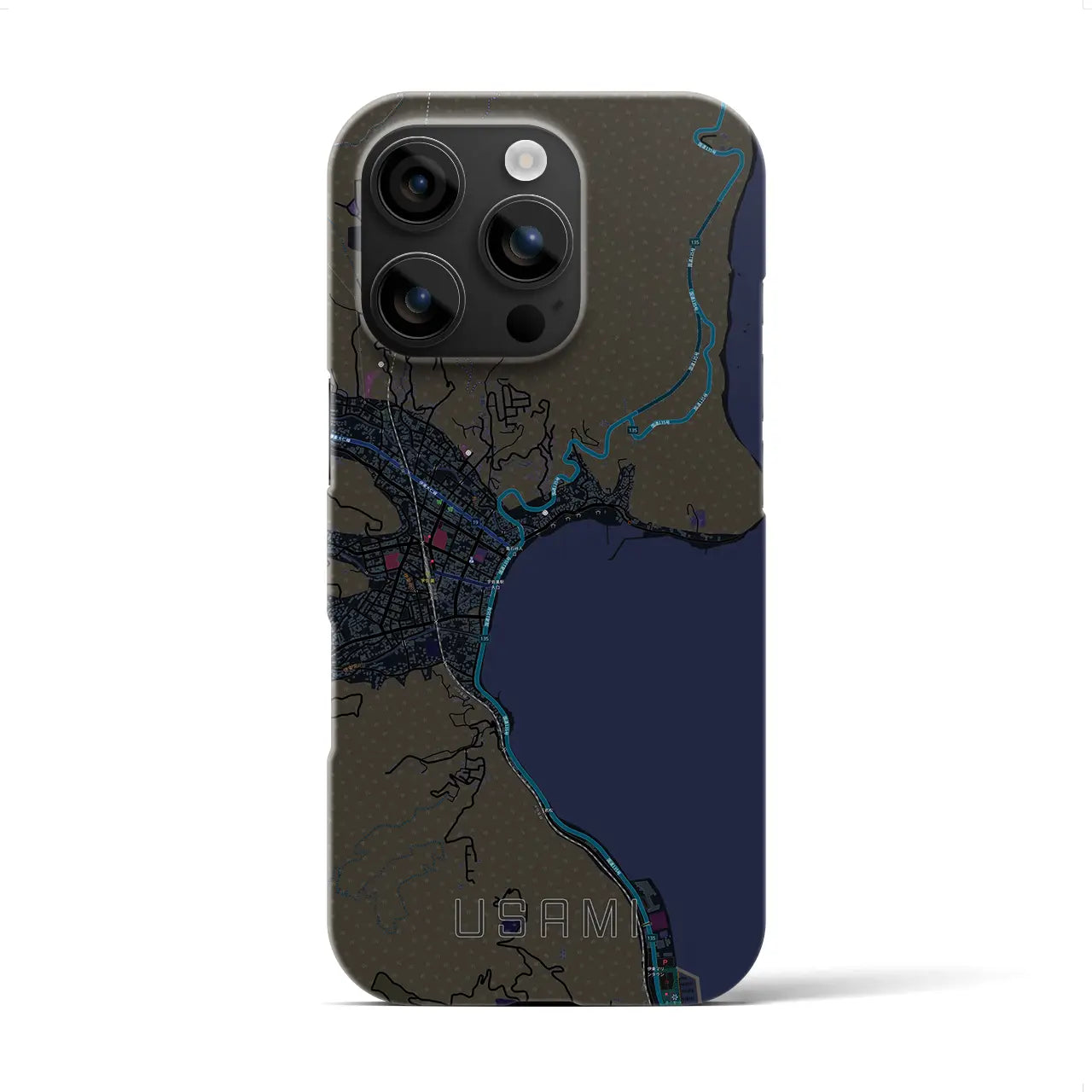 【宇佐美(静岡県)】地図柄iPhoneケース(バックカバータイプ)