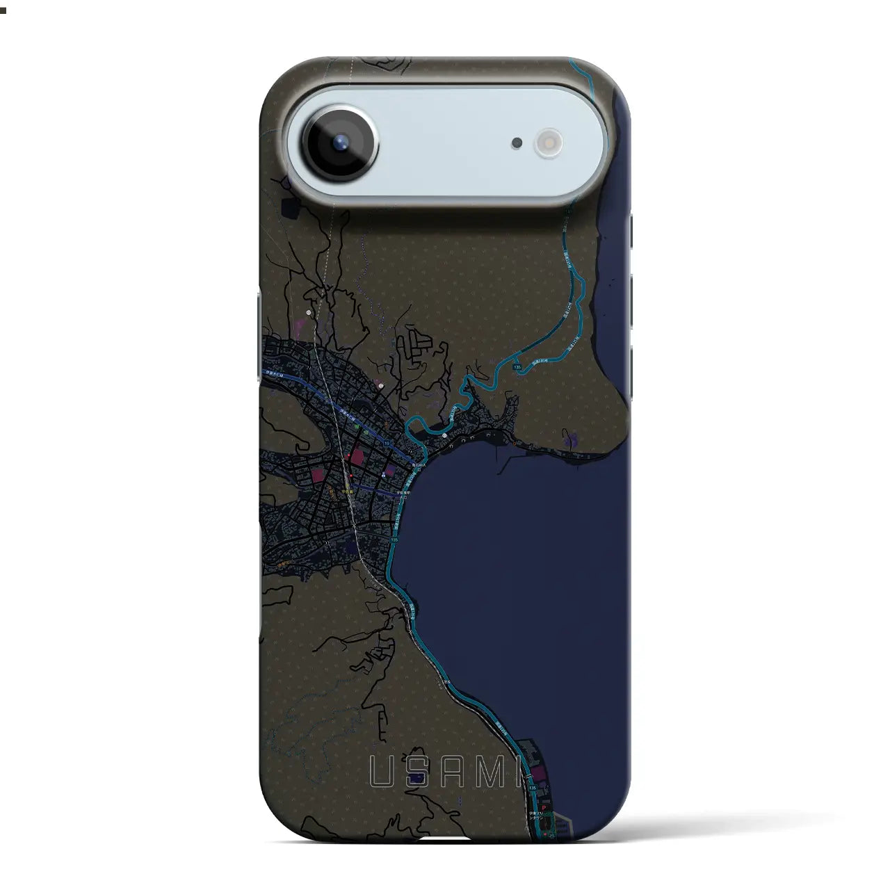 【宇佐美(静岡県)】地図柄iPhoneケース(バックカバータイプ)