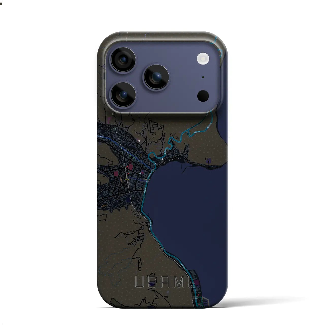 【宇佐美(静岡県)】地図柄iPhoneケース(バックカバータイプ)