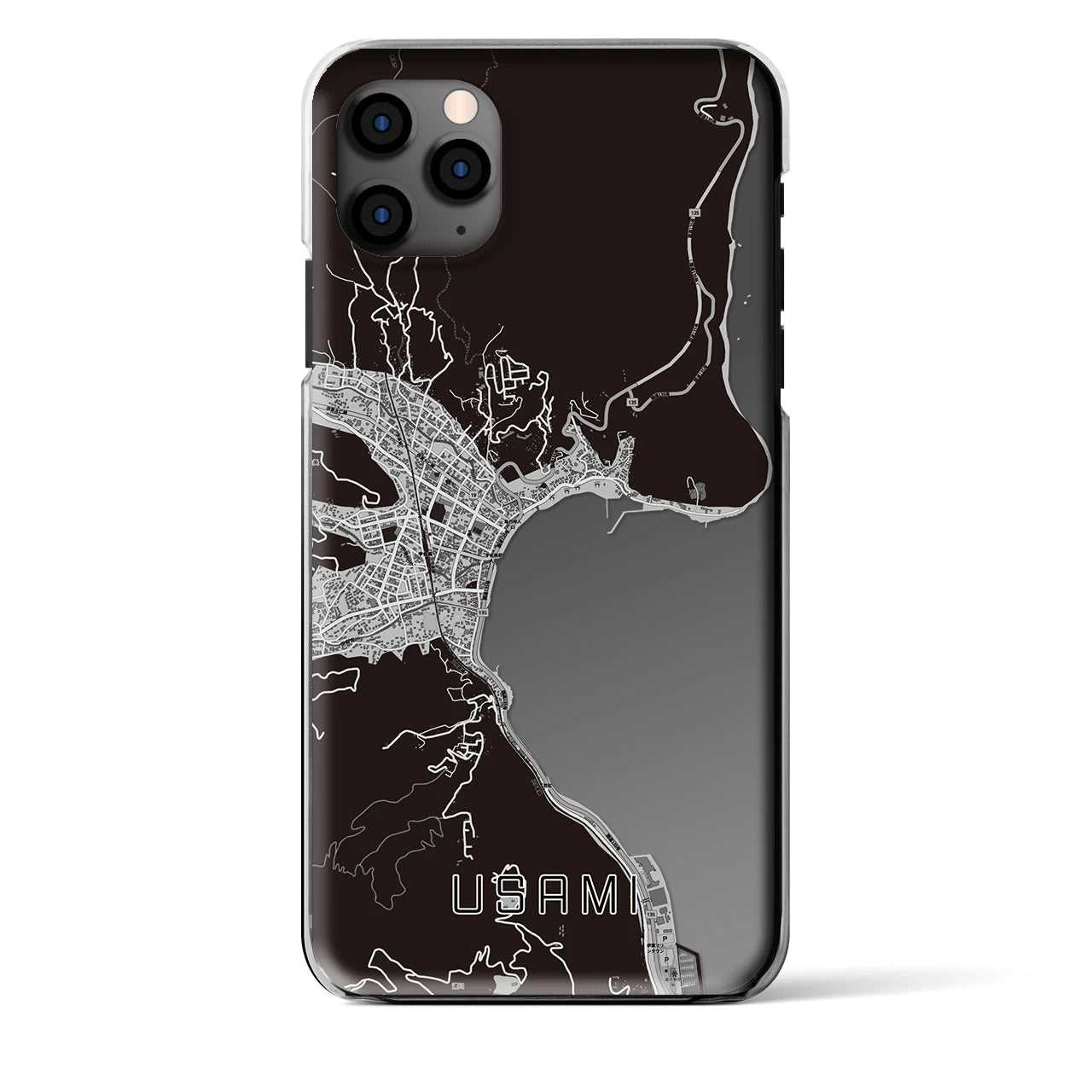 【宇佐美(静岡県)】地図柄iPhoneケース(クリアタイプ)