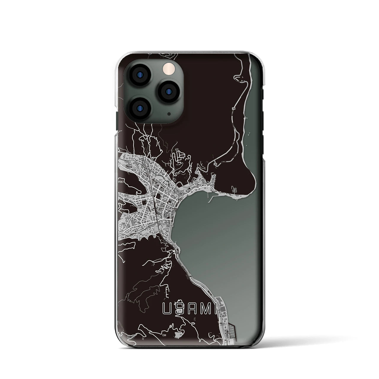 【宇佐美(静岡県)】地図柄iPhoneケース(クリアタイプ)