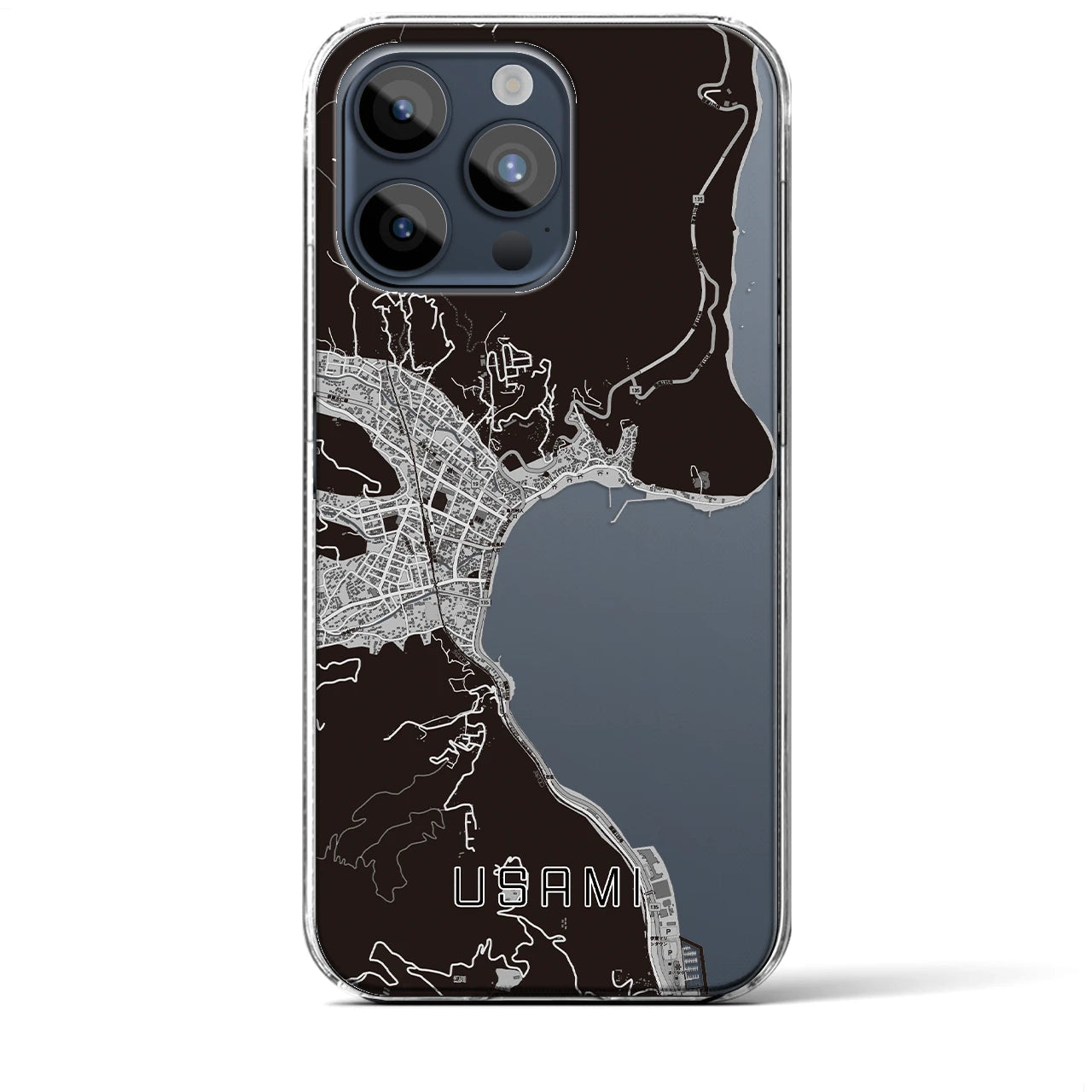 【宇佐美(静岡県)】地図柄iPhoneケース(クリアタイプ)