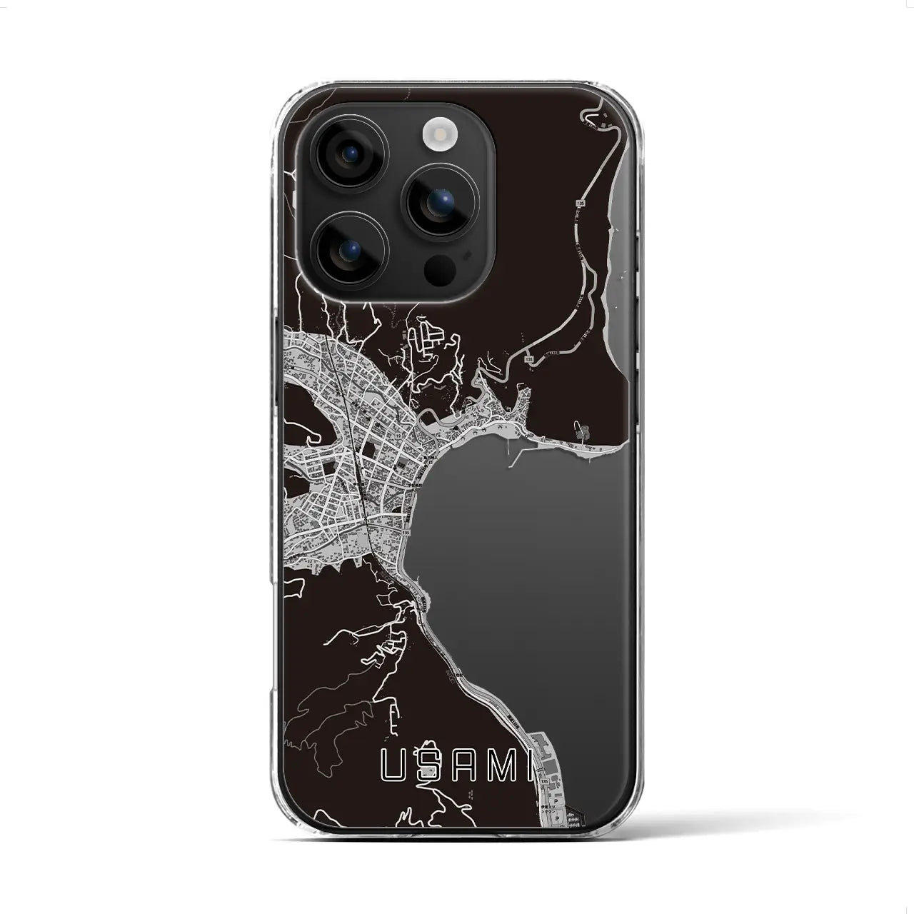 【宇佐美(静岡県)】地図柄iPhoneケース(クリアタイプ)