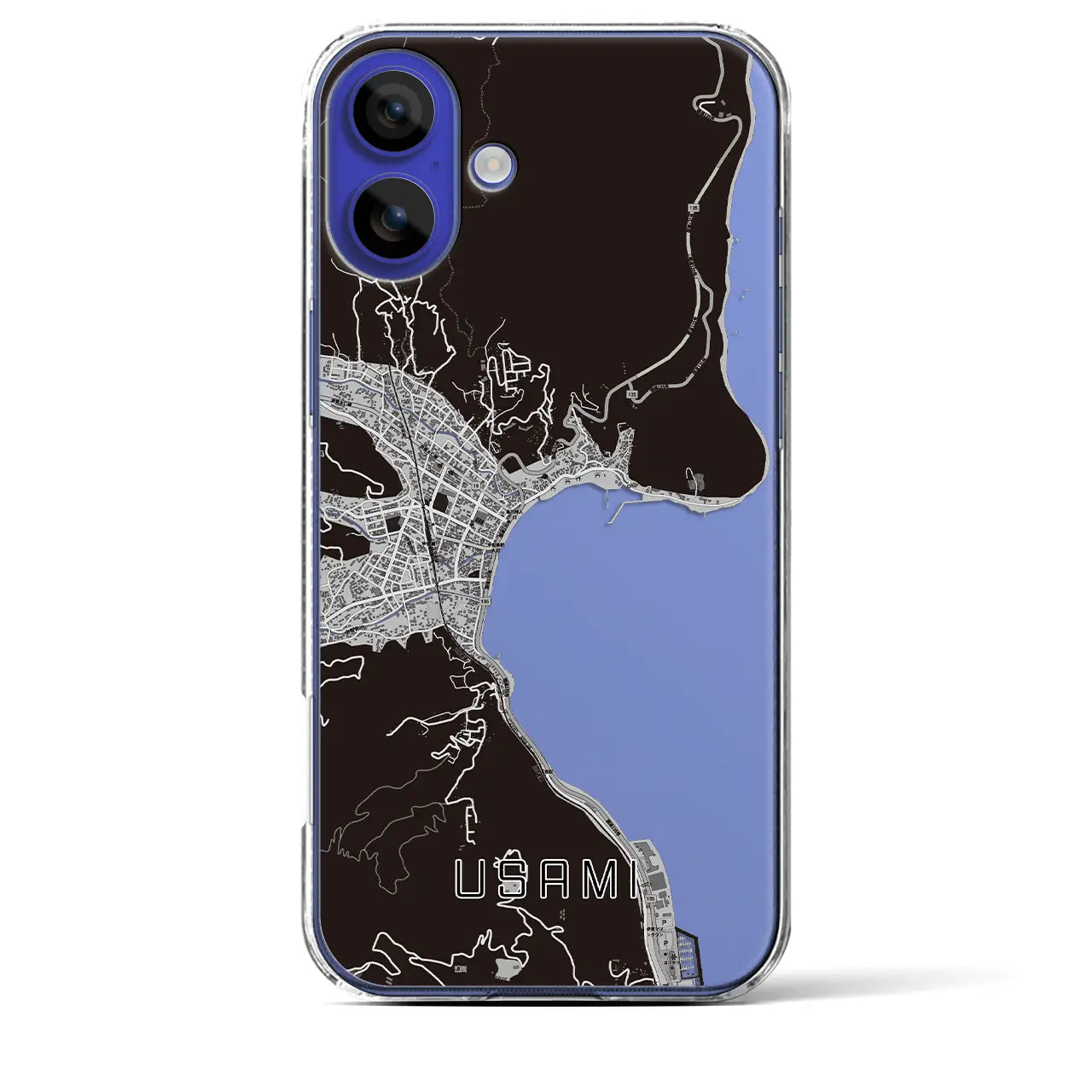 【宇佐美(静岡県)】地図柄iPhoneケース(クリアタイプ)