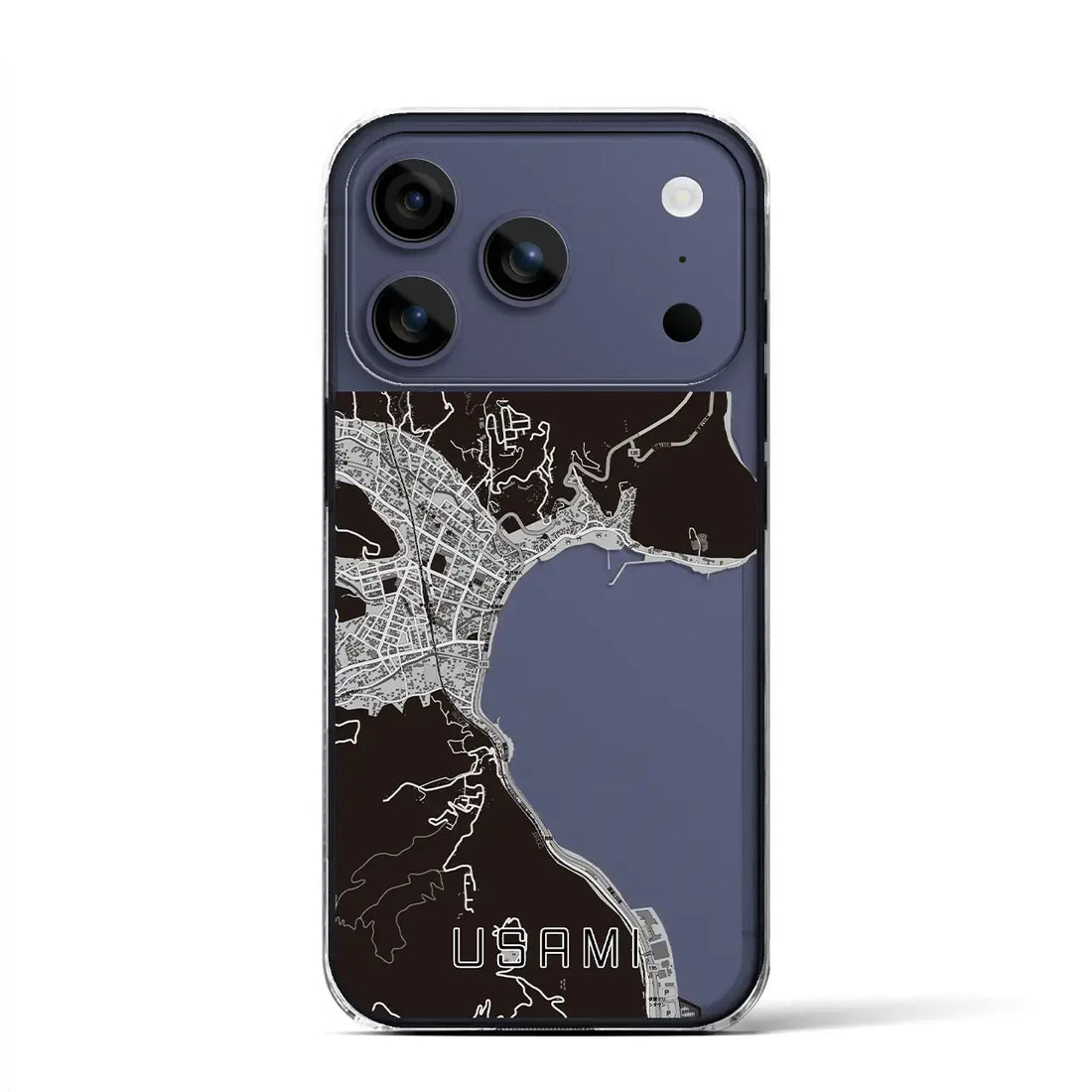 【宇佐美(静岡県)】地図柄iPhoneケース(クリアタイプ)