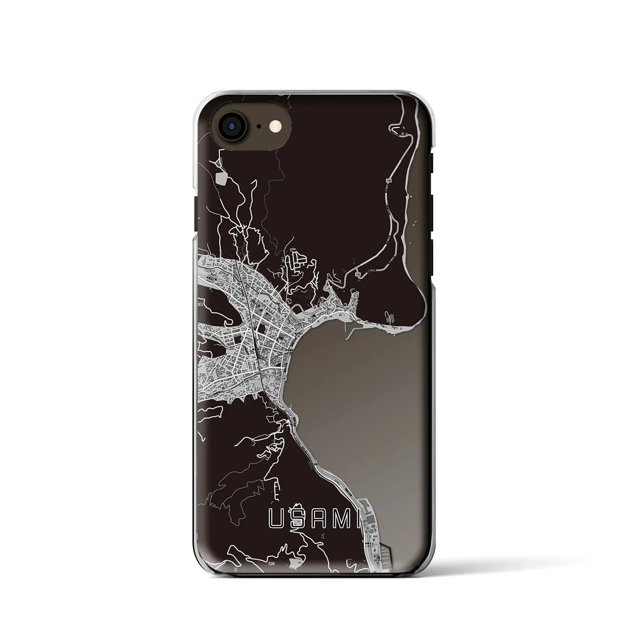 【宇佐美(静岡県)】地図柄iPhoneケース(クリアタイプ)