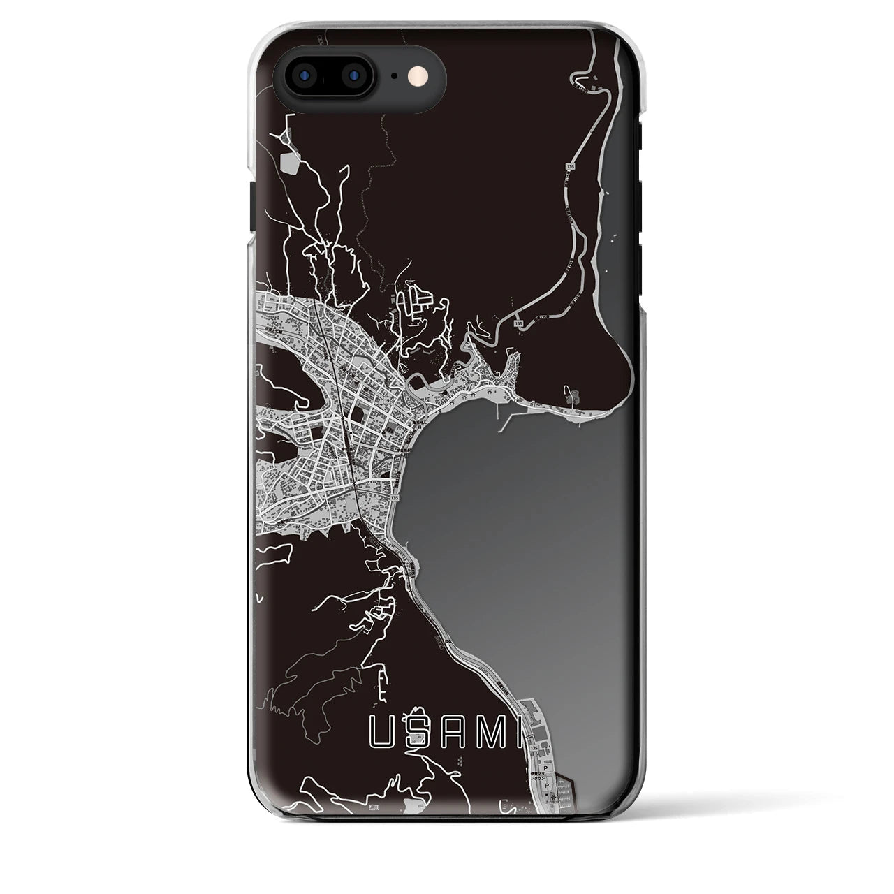 【宇佐美(静岡県)】地図柄iPhoneケース(クリアタイプ)