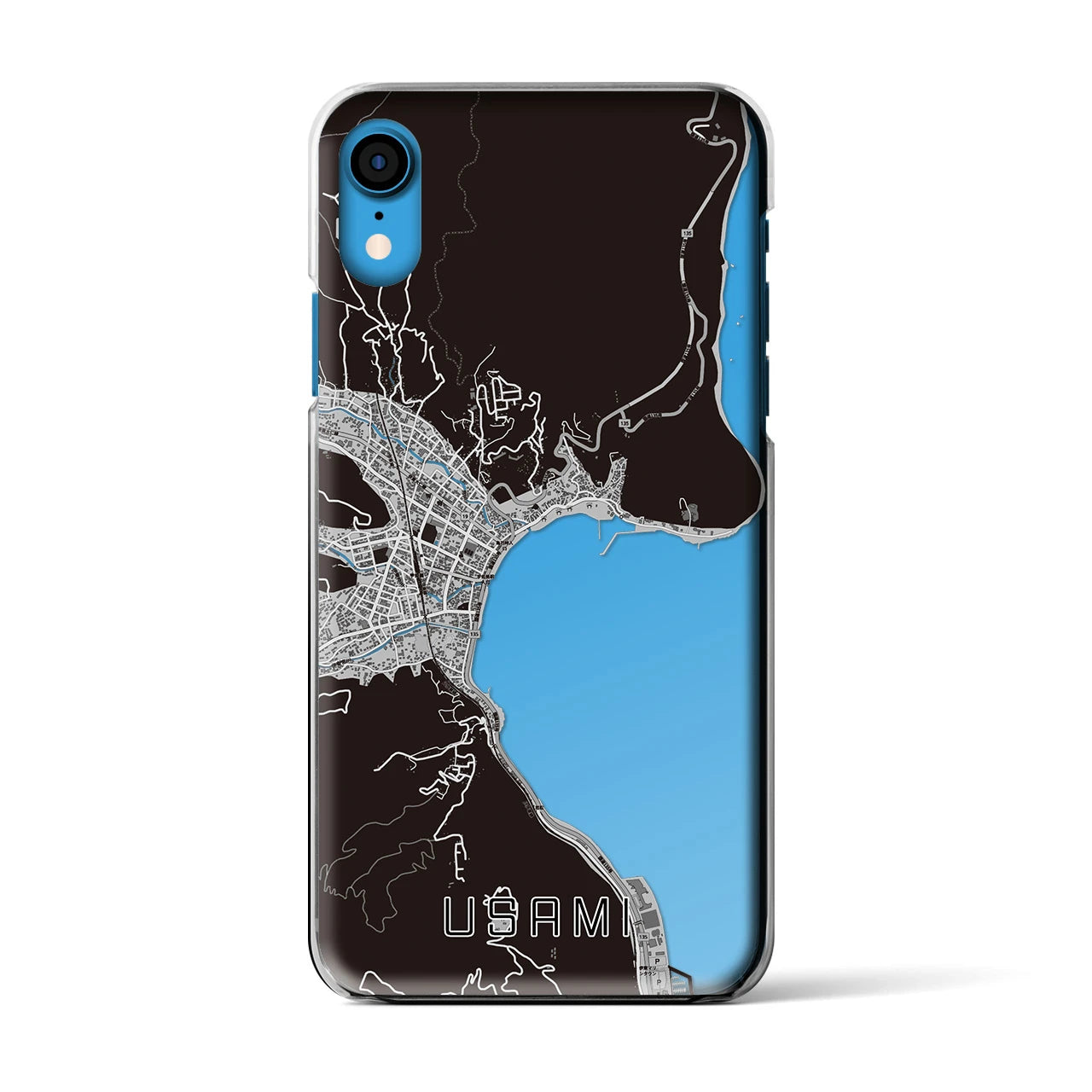 【宇佐美(静岡県)】地図柄iPhoneケース(クリアタイプ)