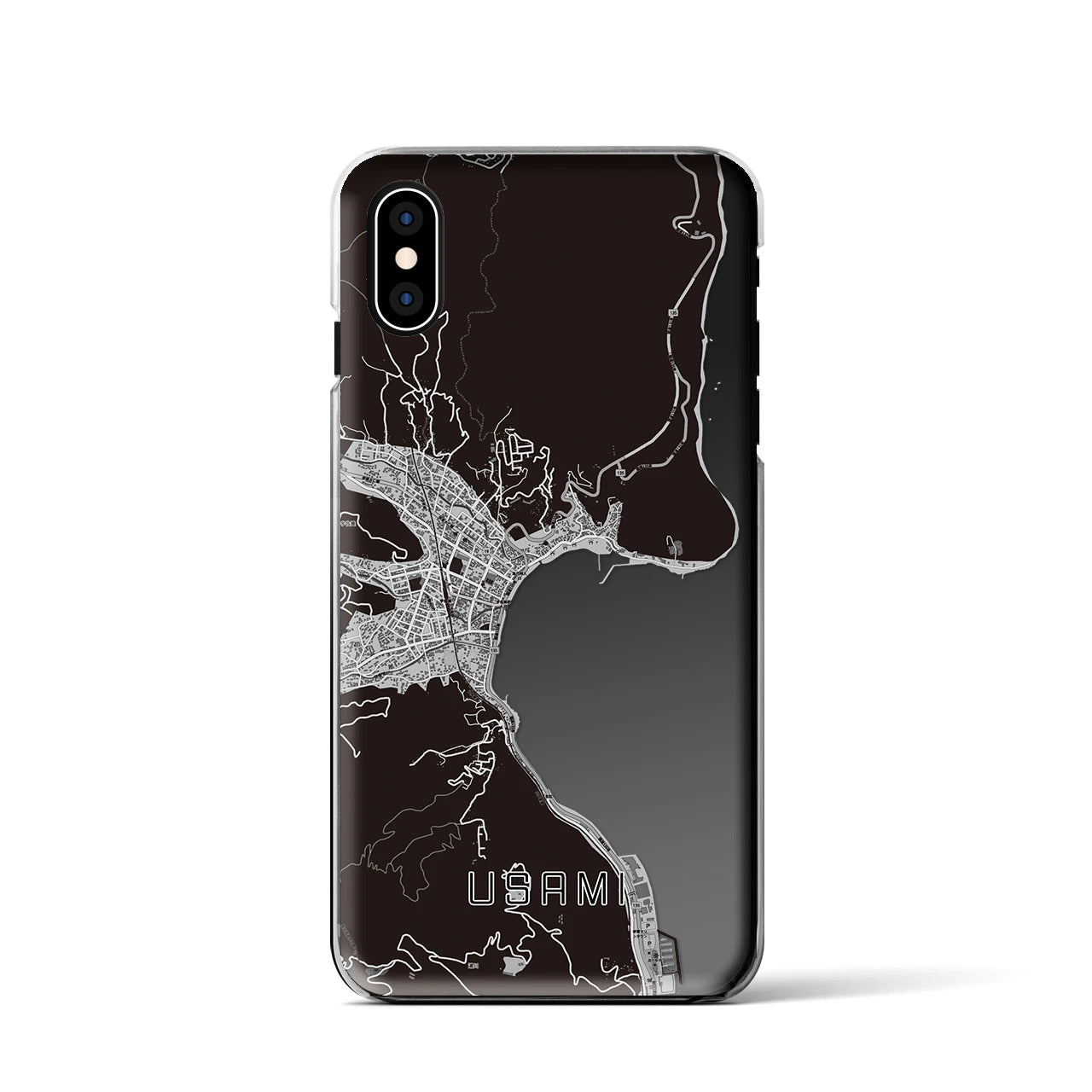 【宇佐美(静岡県)】地図柄iPhoneケース(クリアタイプ)