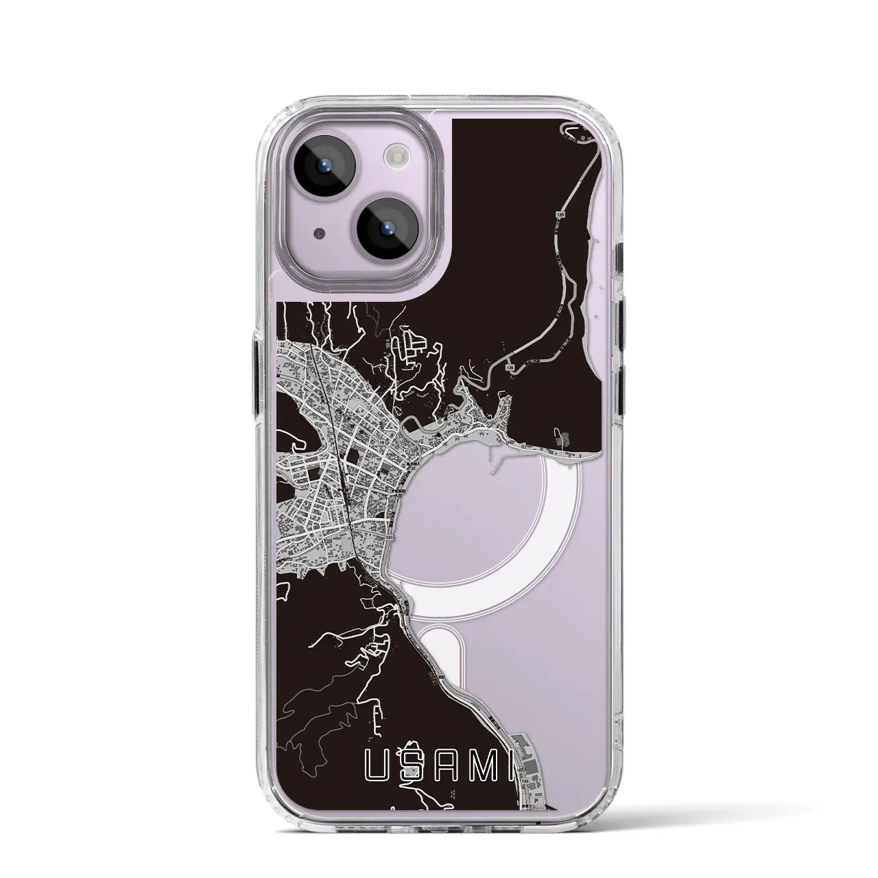 【宇佐美(静岡県)】地図柄iPhoneケース(MagSafeタイプ)