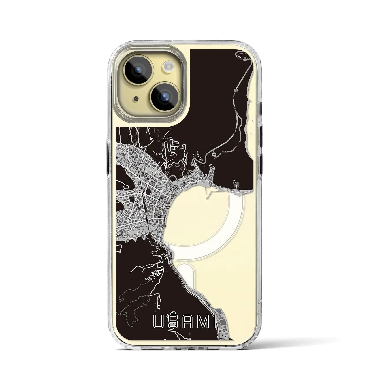 【宇佐美(静岡県)】地図柄iPhoneケース(MagSafeタイプ)