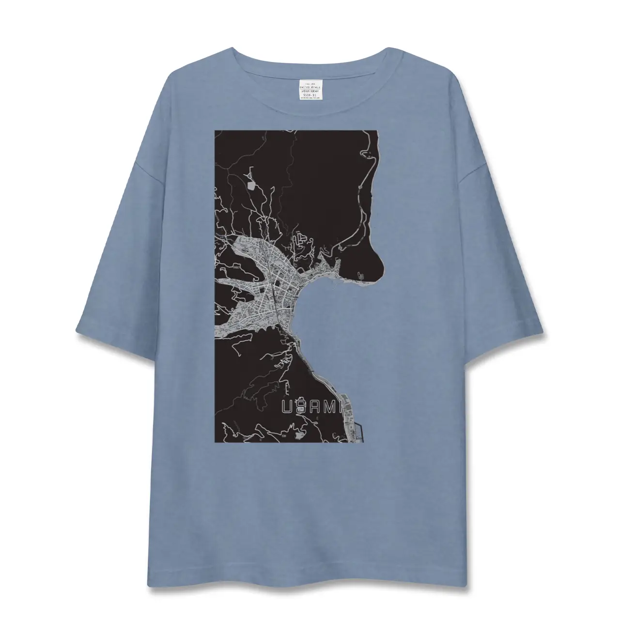 【宇佐美(静岡県)】地図柄ビッグシルエットTシャツ