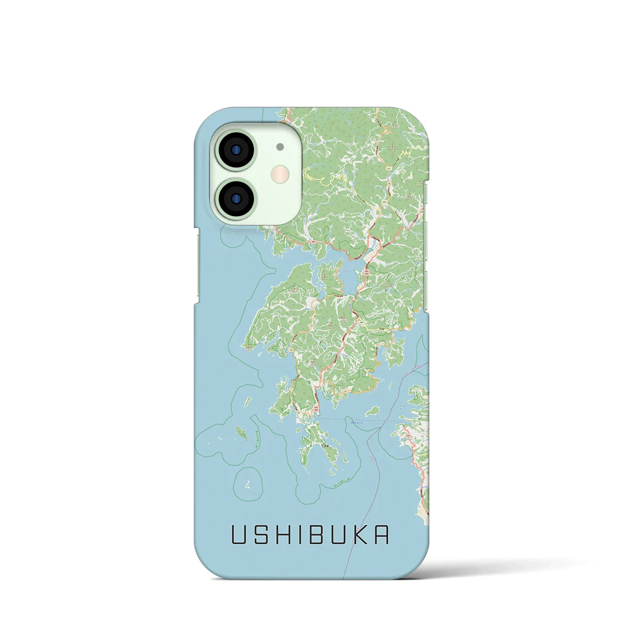 【牛深(熊本県)】地図柄iPhoneケース(バックカバータイプ)