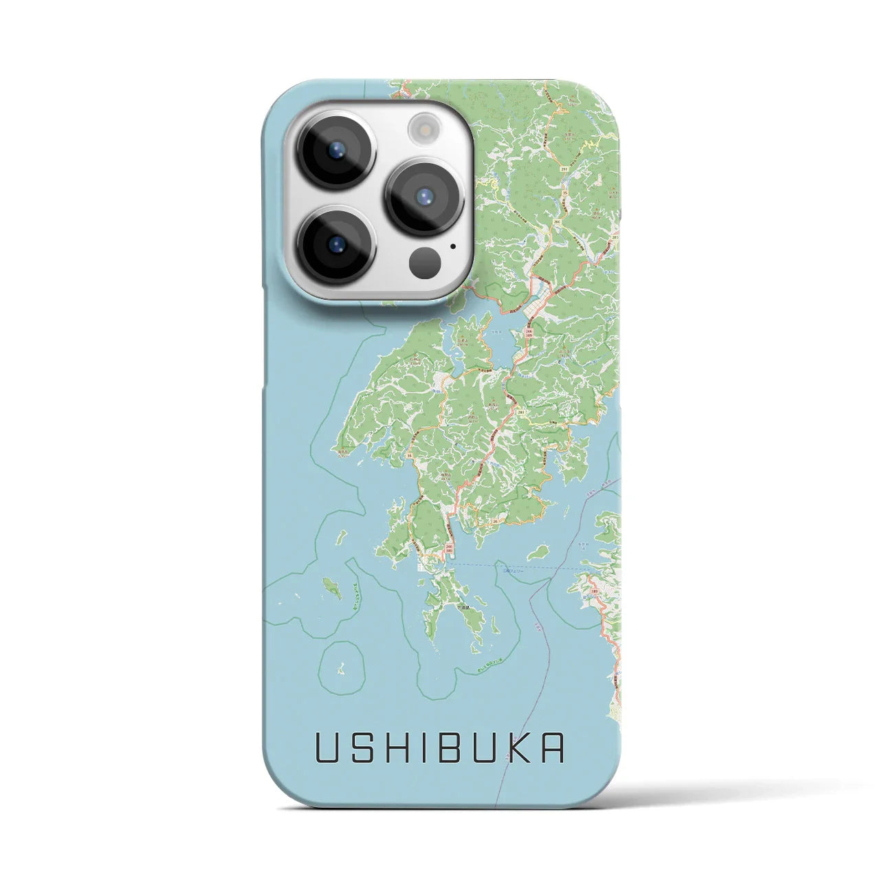 【牛深(熊本県)】地図柄iPhoneケース(バックカバータイプ)
