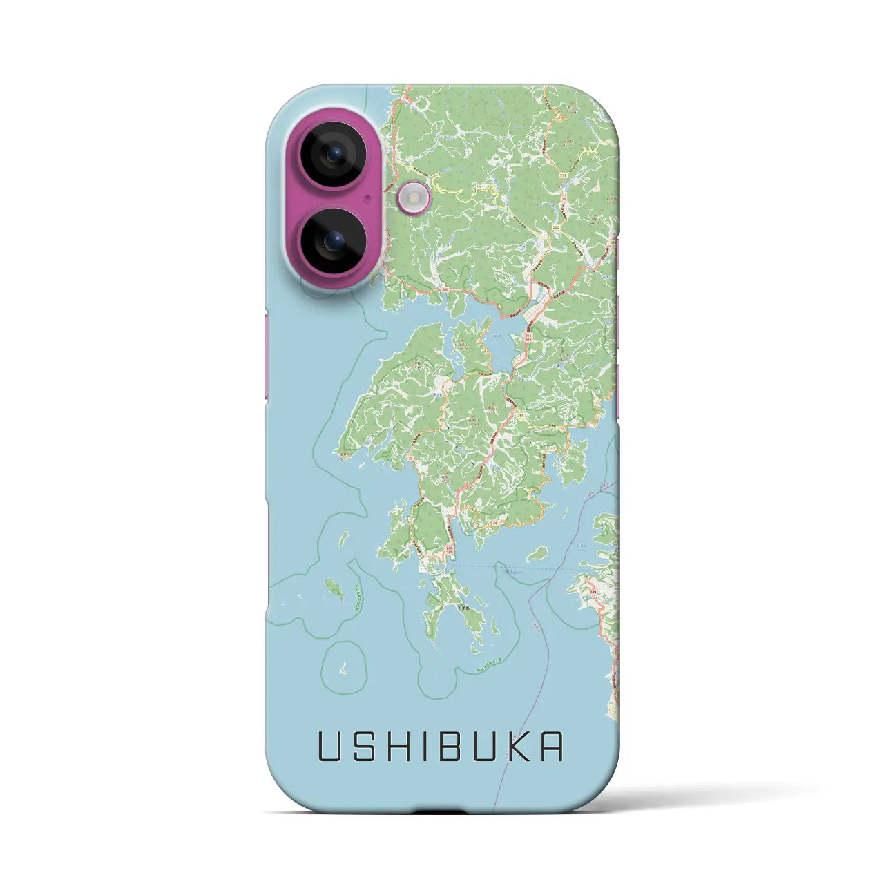 【牛深(熊本県)】地図柄iPhoneケース(バックカバータイプ)