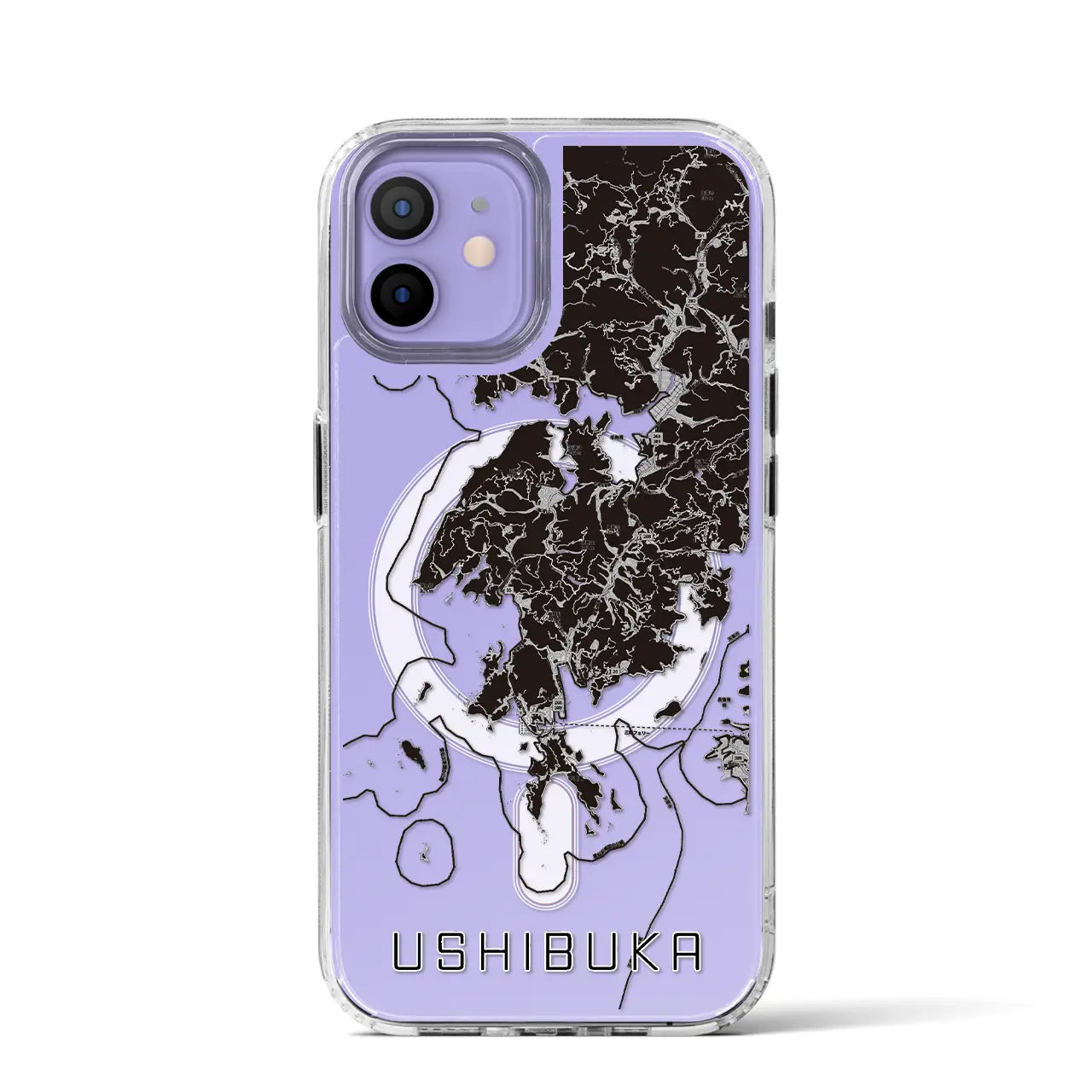 【牛深(熊本県)】地図柄iPhoneケース(MagSafeタイプ)