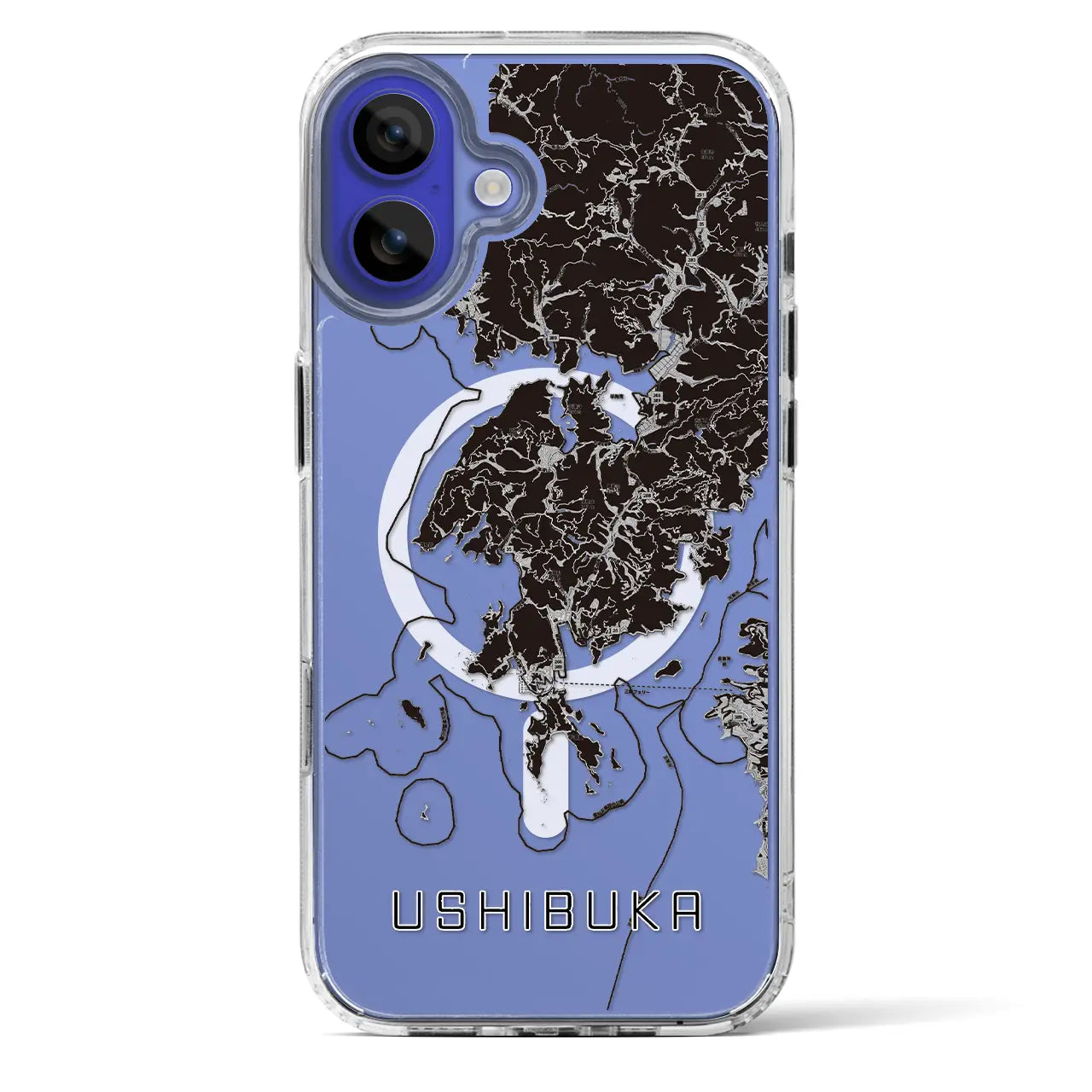【牛深(熊本県)】地図柄iPhoneケース(MagSafeタイプ)