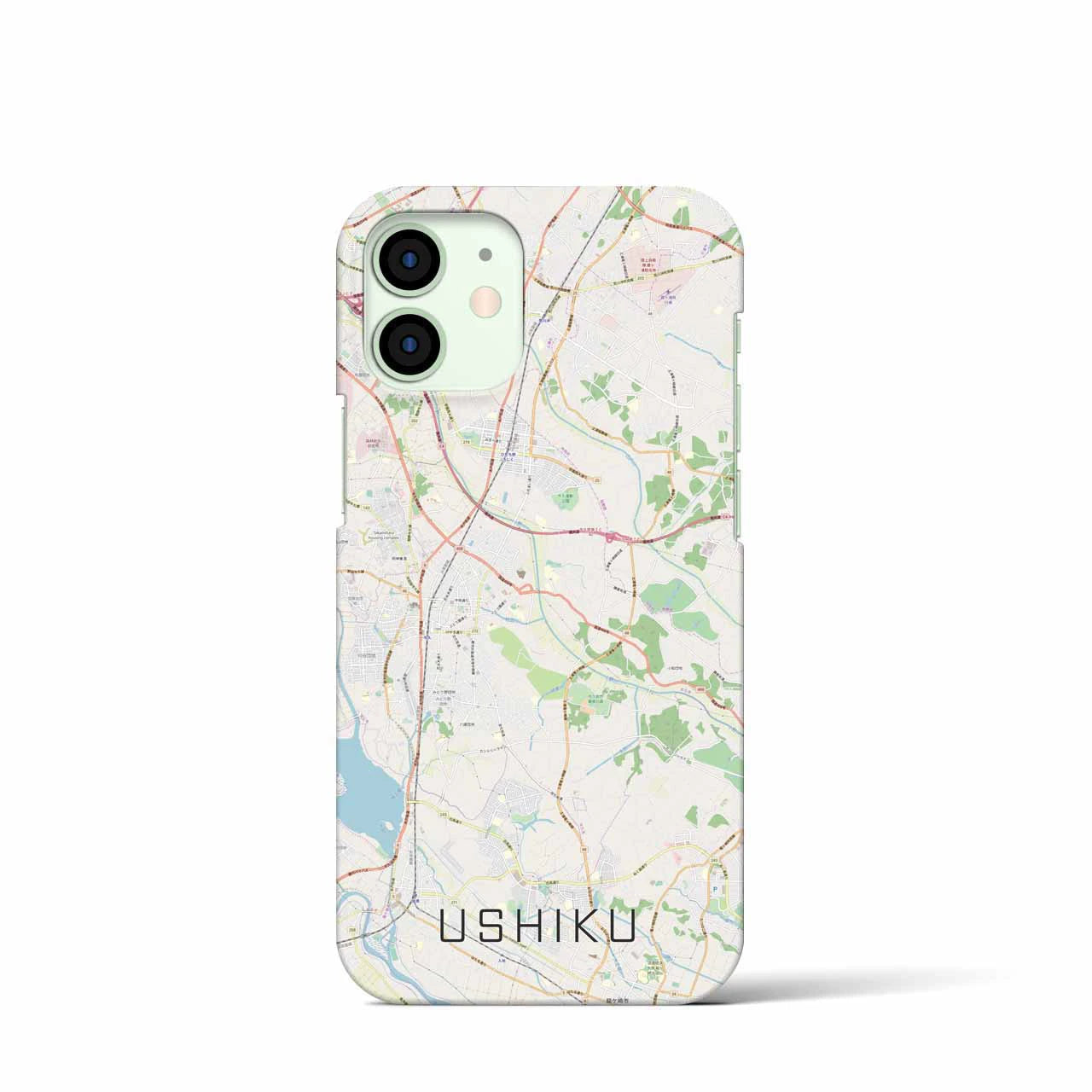 【牛久(茨城県)】地図柄iPhoneケース(バックカバータイプ)