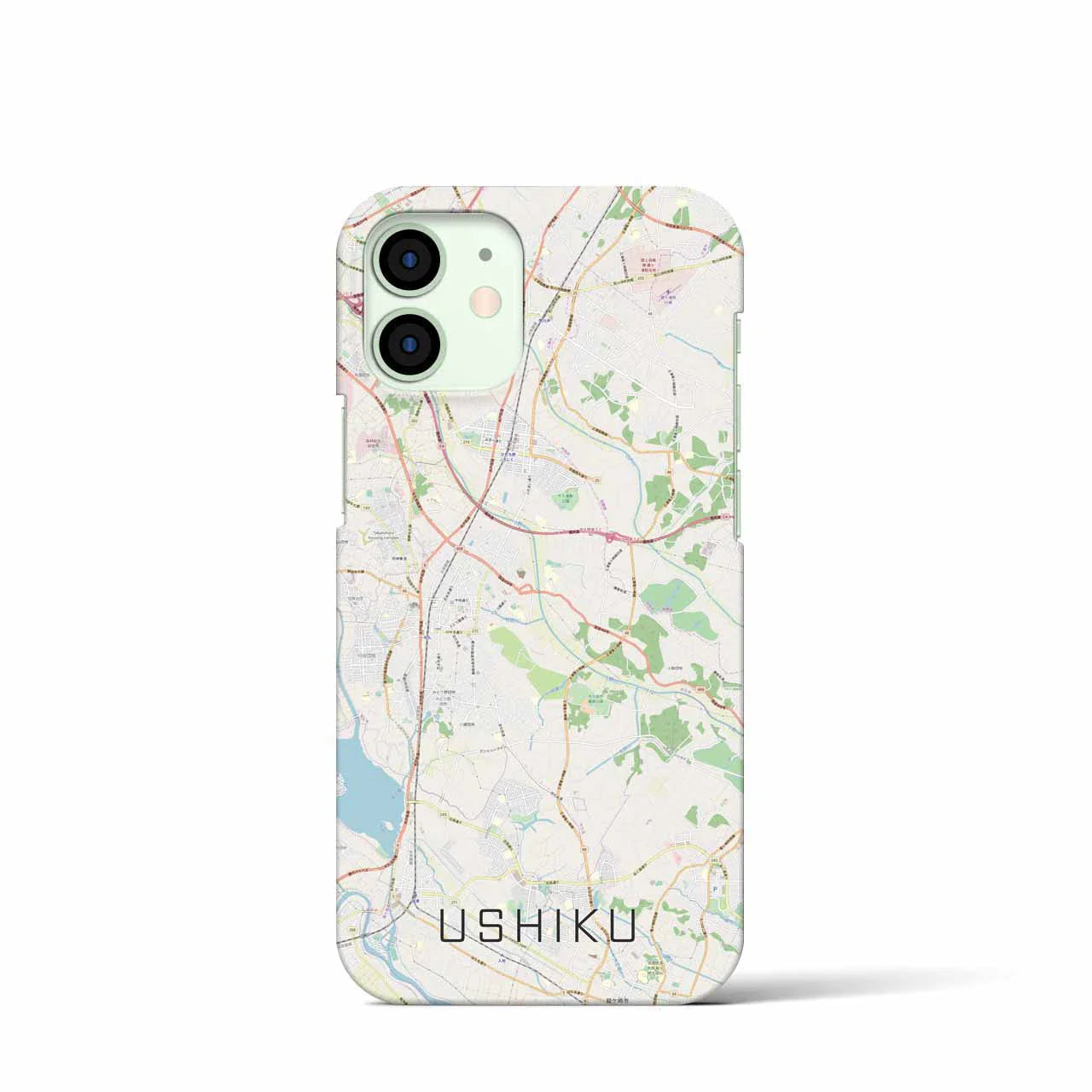 【牛久(茨城県)】地図柄iPhoneケース(バックカバータイプ)