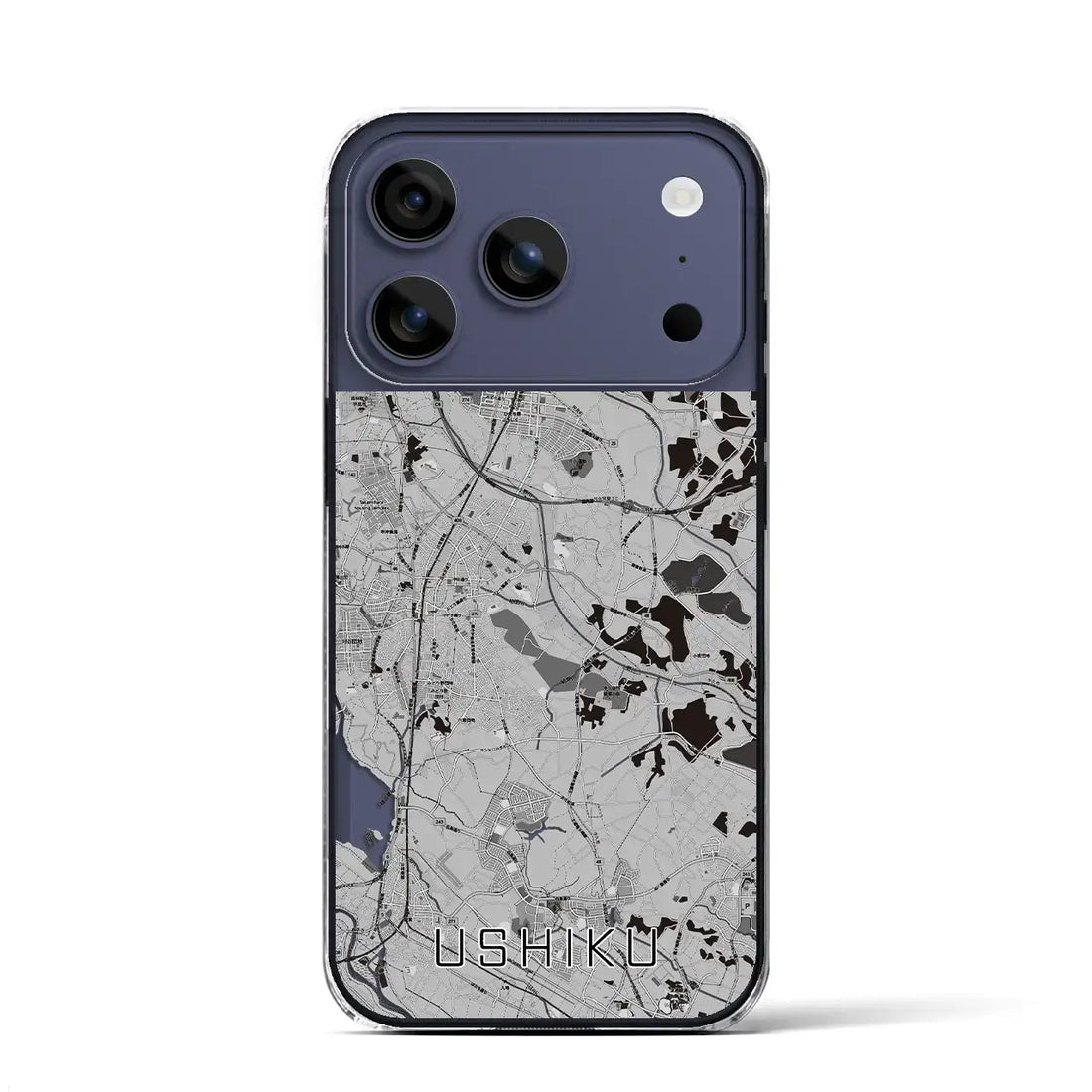 【牛久(茨城県)】地図柄iPhoneケース(クリアタイプ)