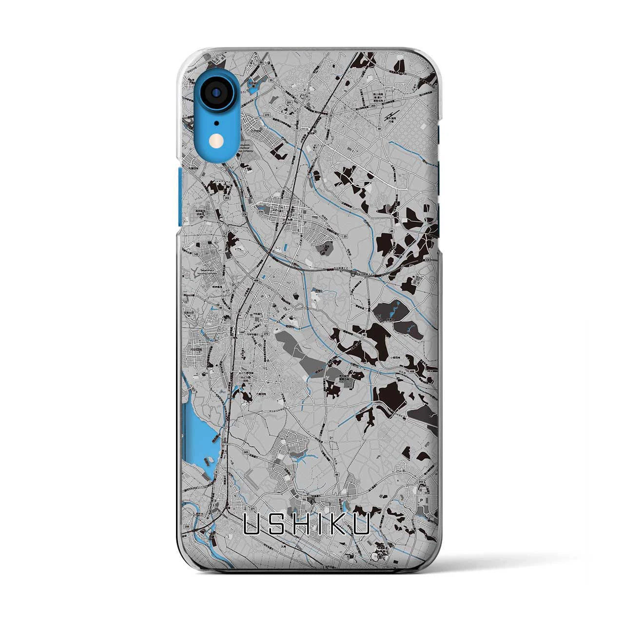【牛久(茨城県)】地図柄iPhoneケース(クリアタイプ)