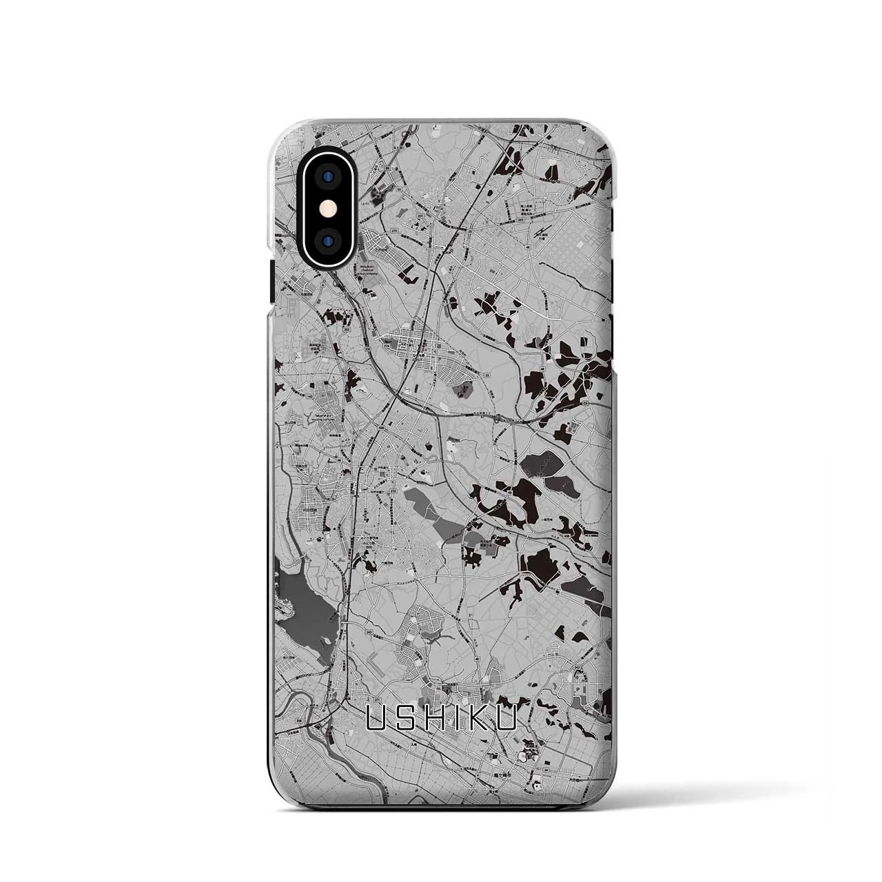 【牛久(茨城県)】地図柄iPhoneケース(クリアタイプ)
