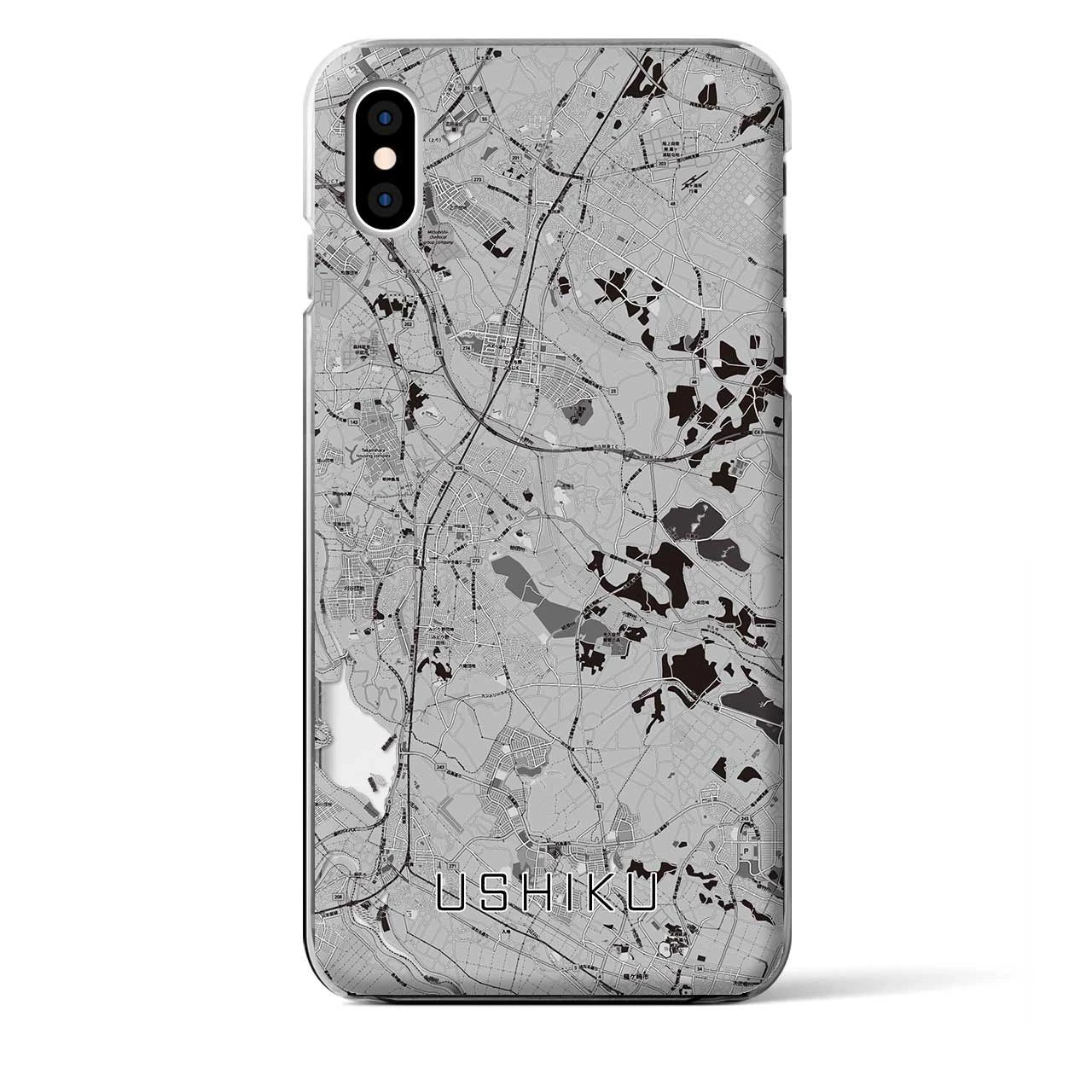 【牛久(茨城県)】地図柄iPhoneケース(クリアタイプ)