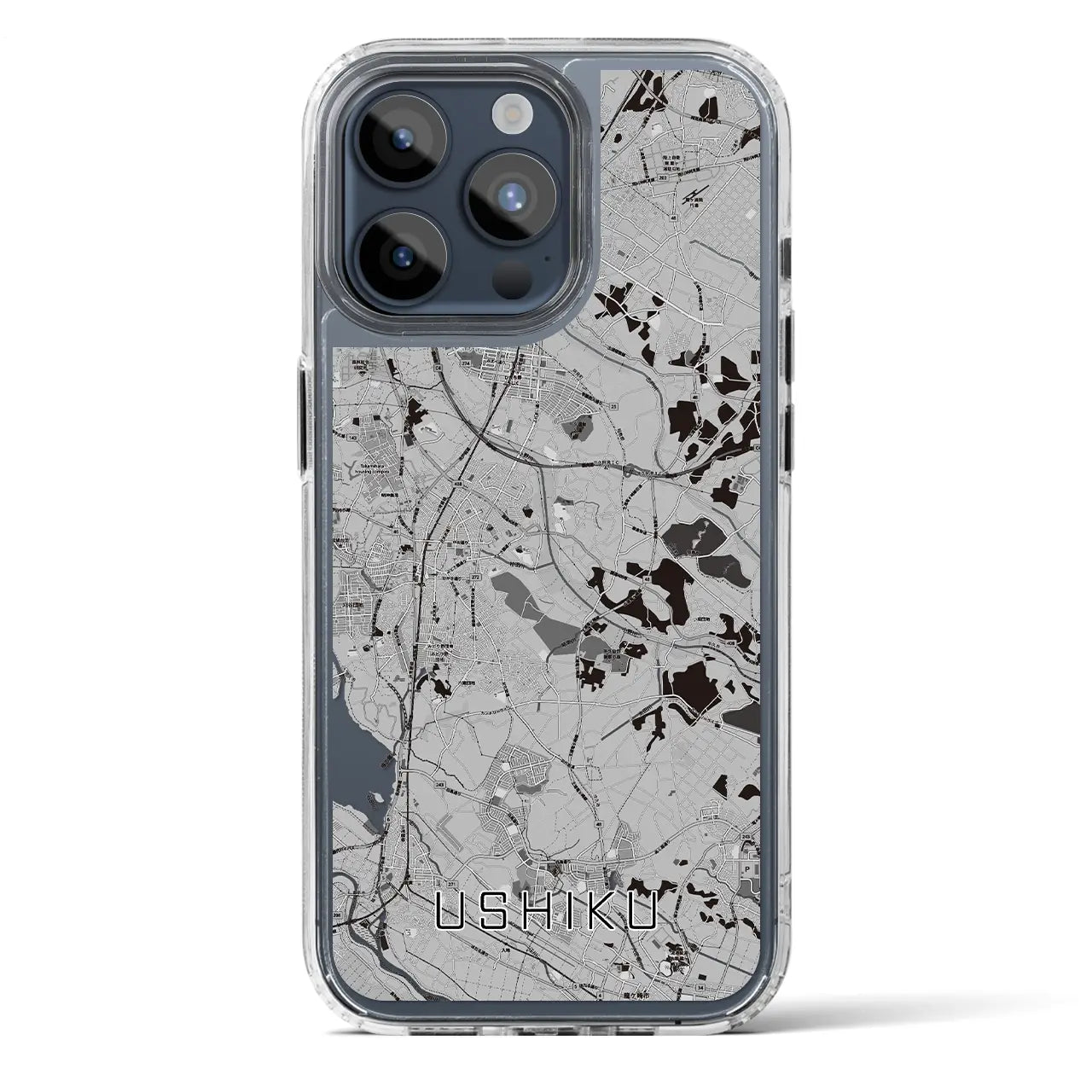 【牛久(茨城県)】地図柄iPhoneケース(MagSafeタイプ)