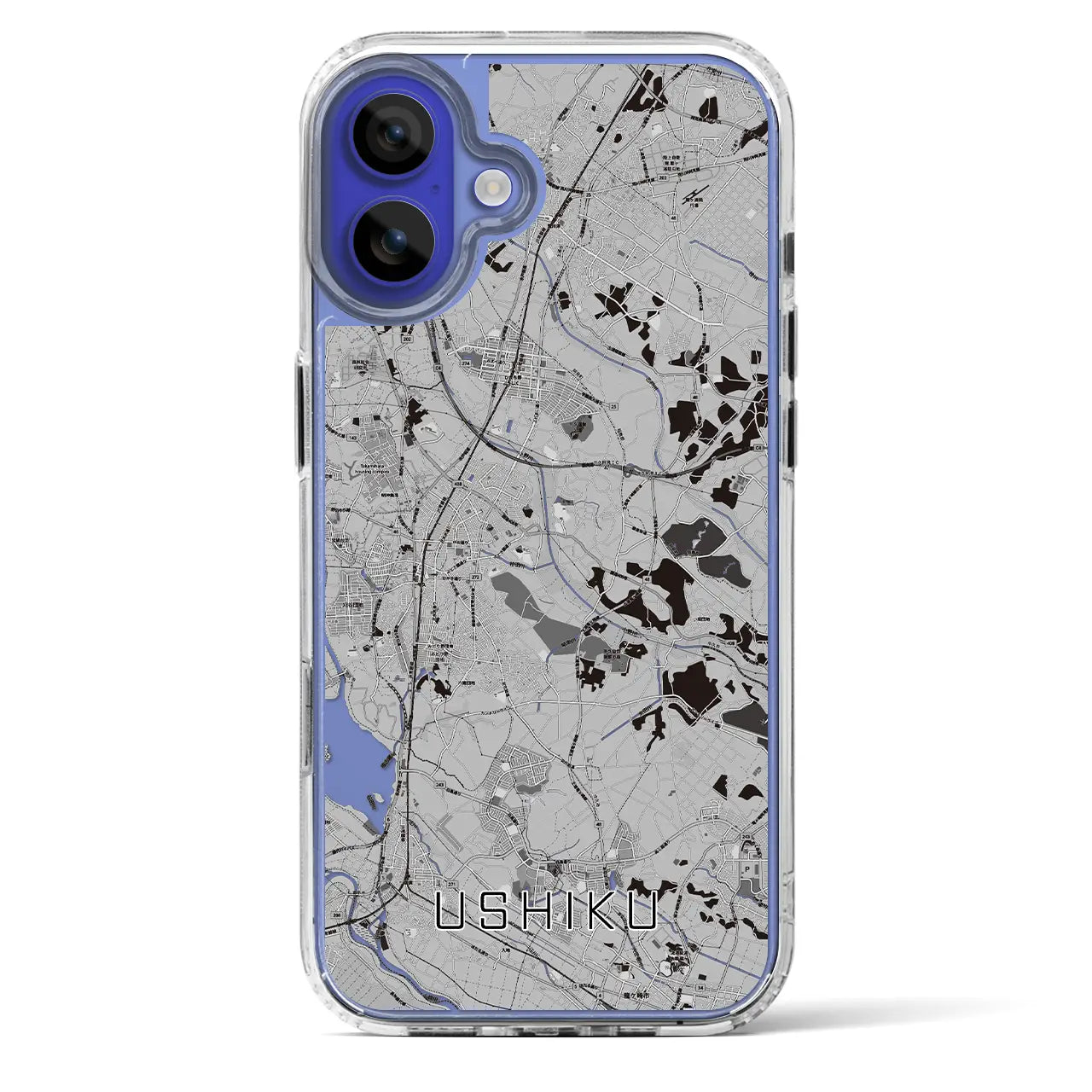 【牛久(茨城県)】地図柄iPhoneケース(MagSafeタイプ)