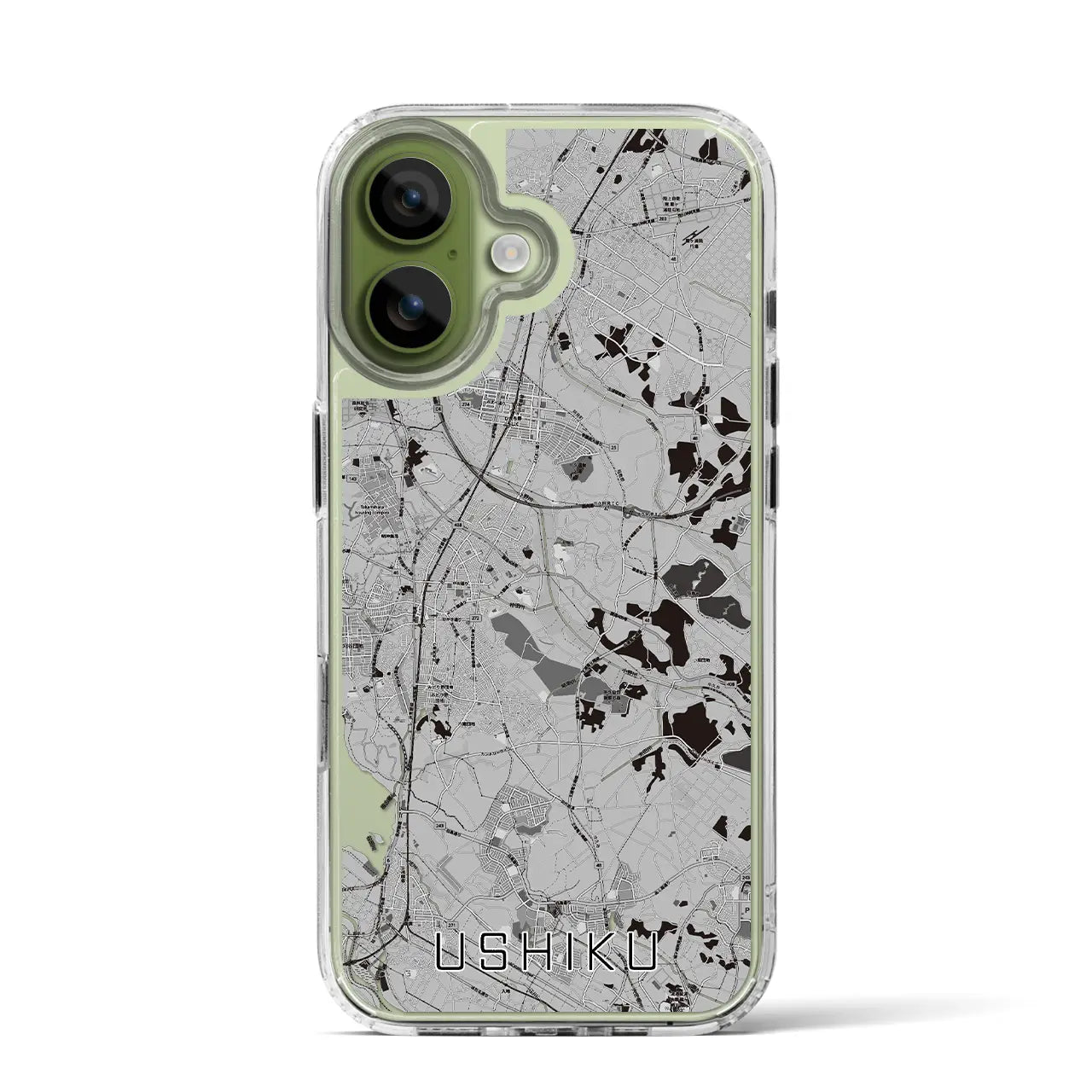 【牛久(茨城県)】地図柄iPhoneケース(MagSafeタイプ)