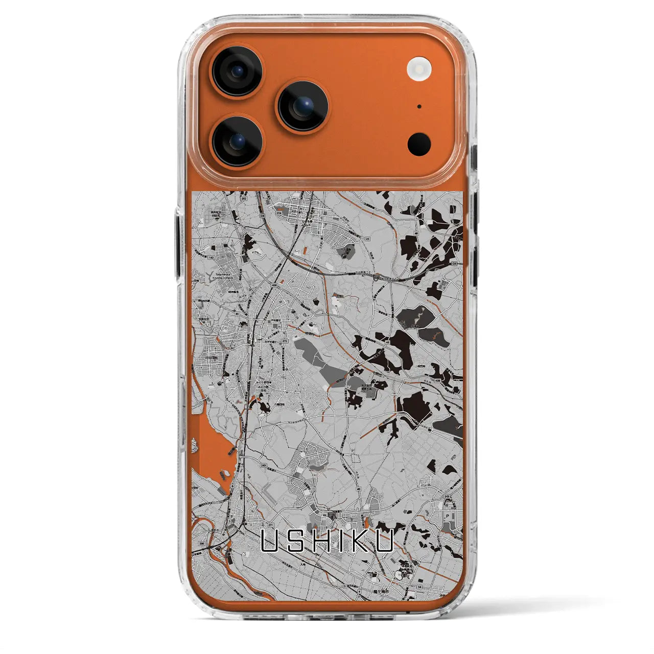 【牛久(茨城県)】地図柄iPhoneケース(MagSafeタイプ)