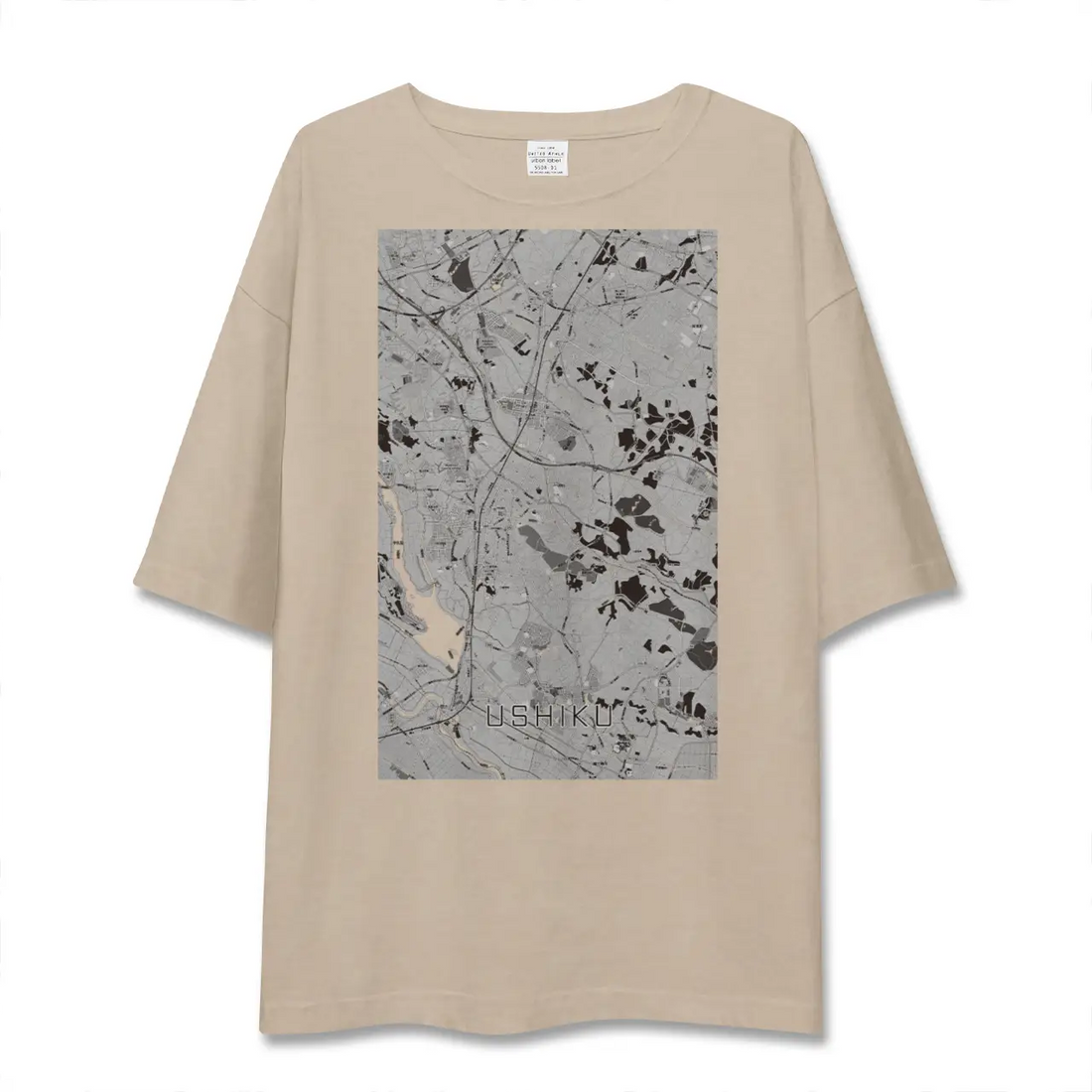【牛久(茨城県)】地図柄ビッグシルエットTシャツ