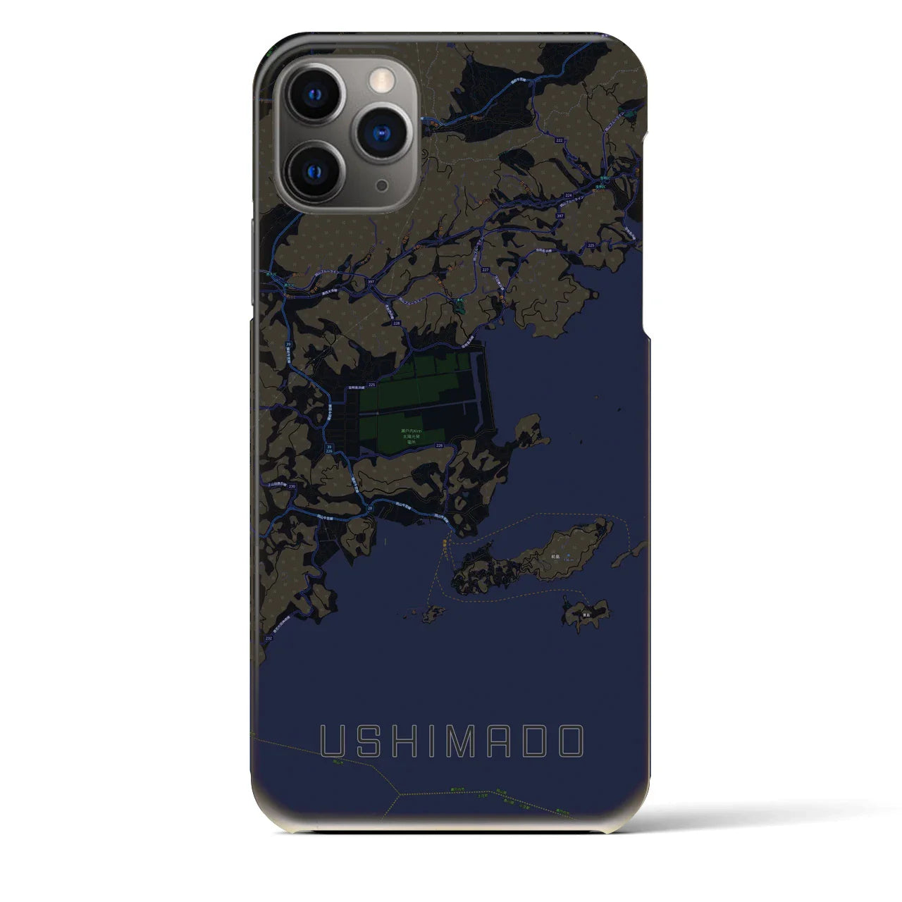 【牛窓(岡山県)】地図柄iPhoneケース(バックカバータイプ)
