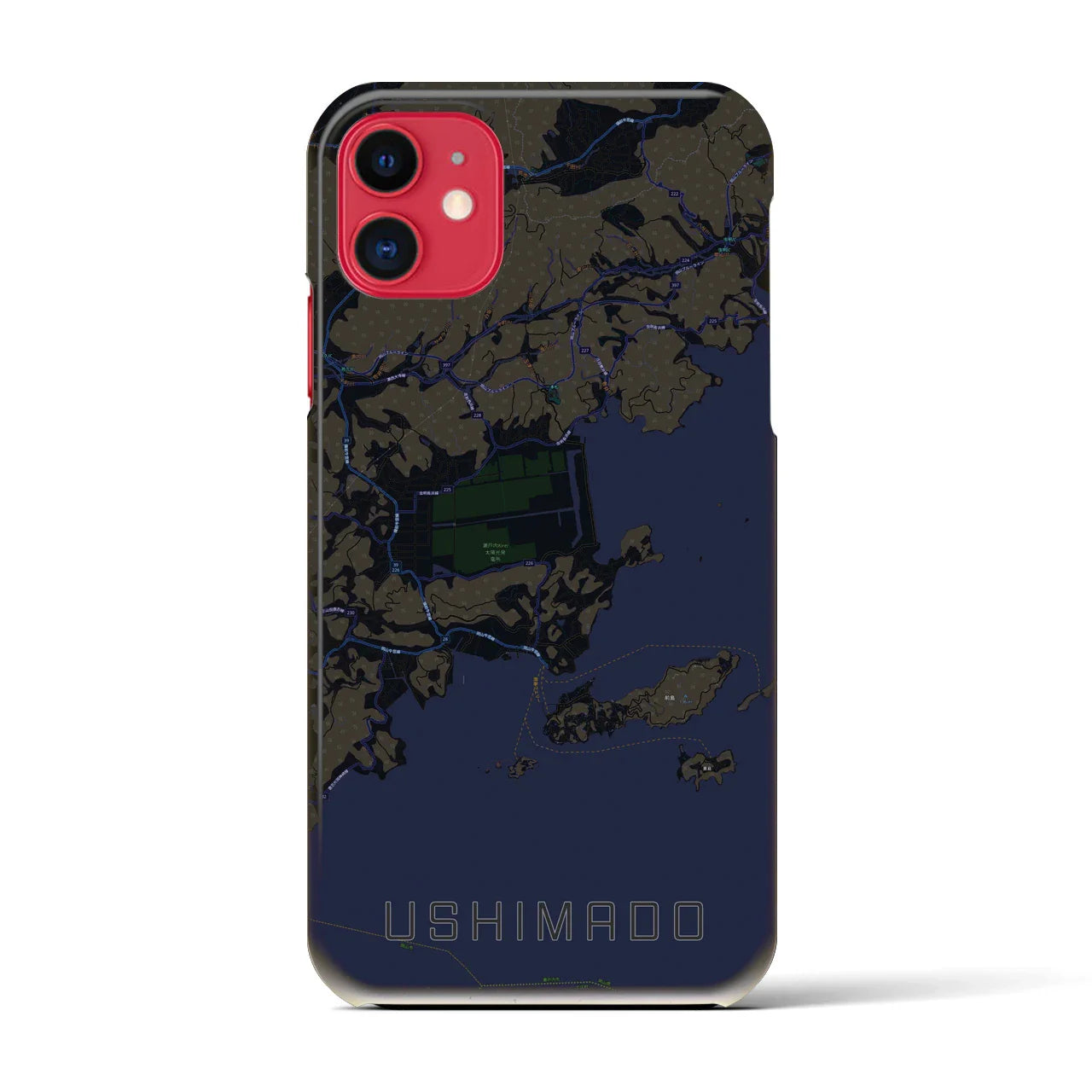 【牛窓(岡山県)】地図柄iPhoneケース(バックカバータイプ)