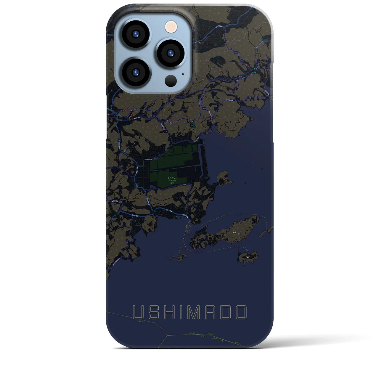 【牛窓(岡山県)】地図柄iPhoneケース(バックカバータイプ)