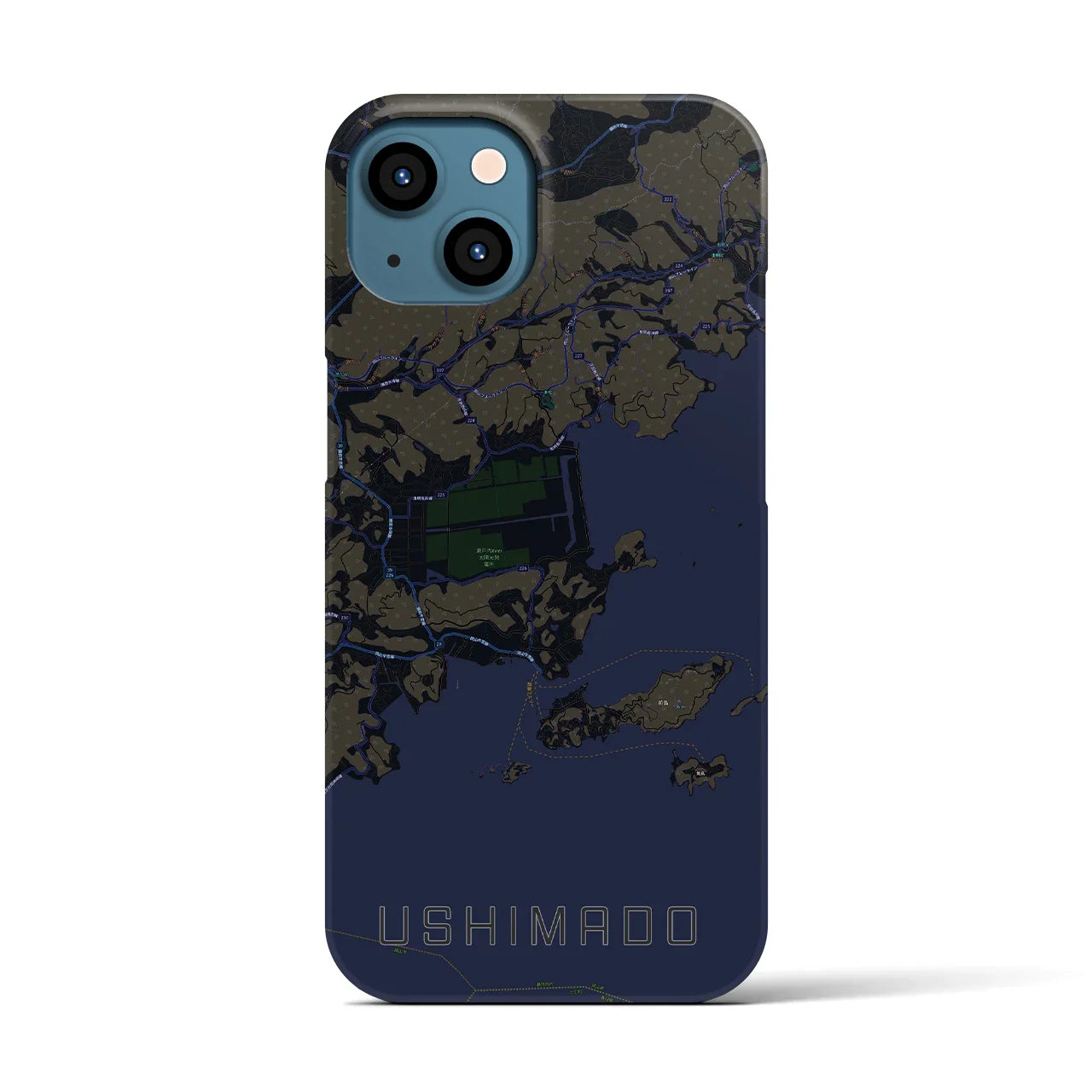 【牛窓(岡山県)】地図柄iPhoneケース(バックカバータイプ)