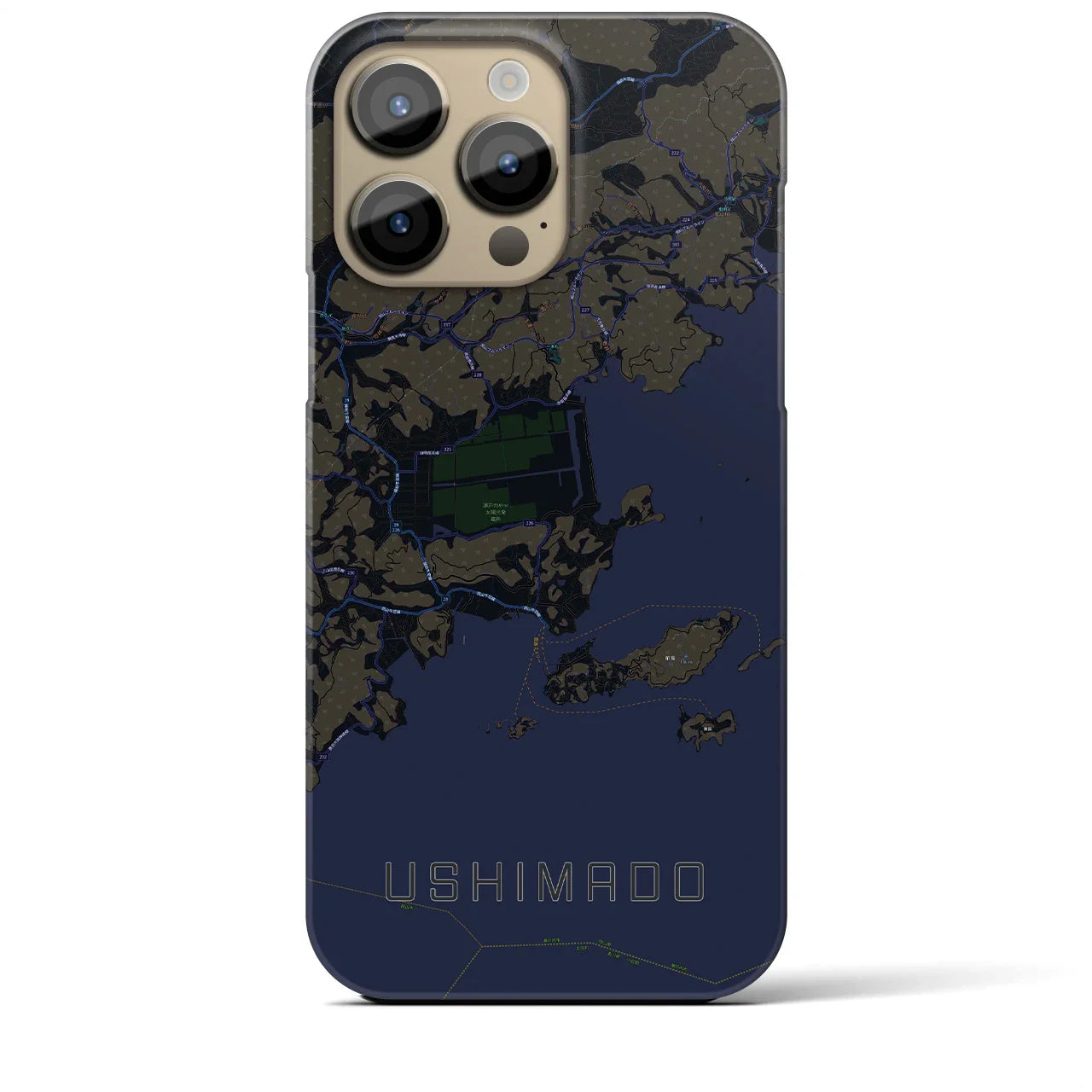 【牛窓(岡山県)】地図柄iPhoneケース(バックカバータイプ)